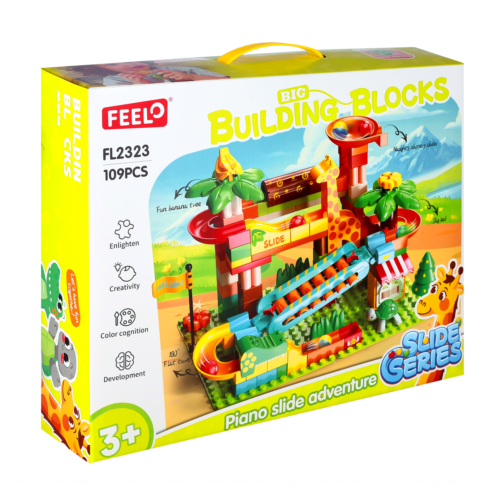 

Дитячий конструктор FEELO TOYS Світ пригод, 109 деталей, від 3 років (FL2323)