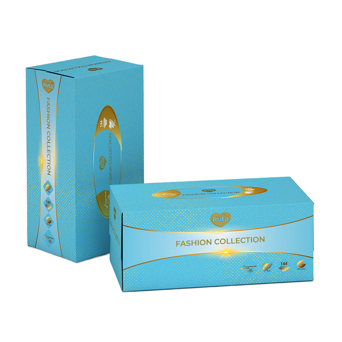 

Косметичні серветки Ruta, 3-шарові, 144 шт