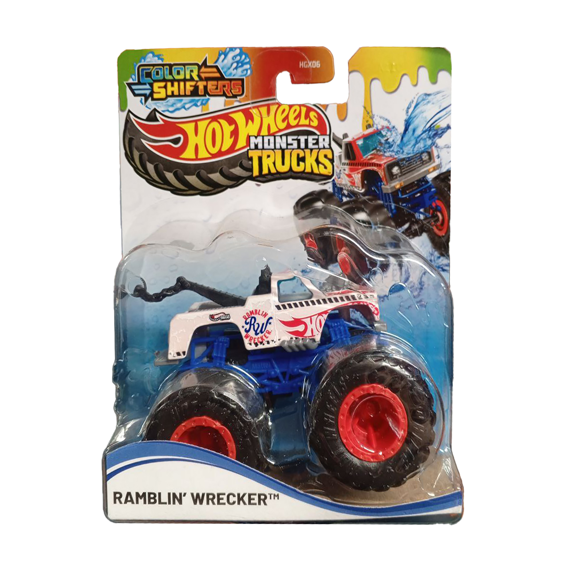 

Машинка-позашляховик Hot Wheels Monster Trucks Зміни колір, червоний з білим тюнінгом, від 3 років (HGX06)