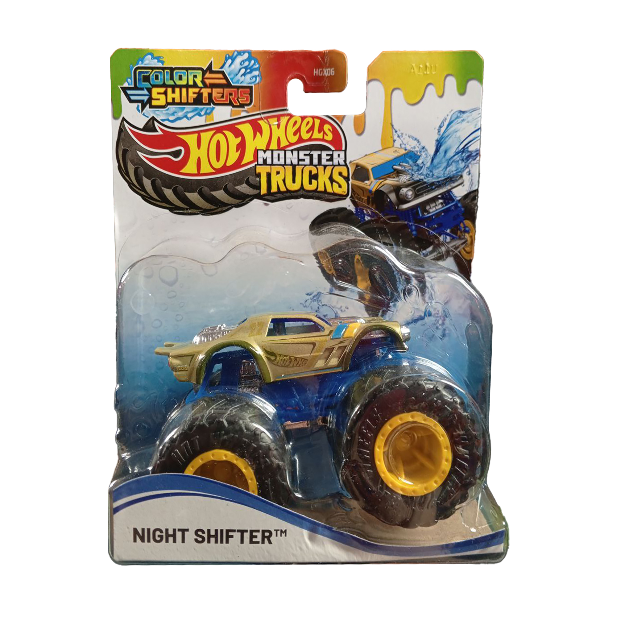 

Машинка-позашляховик Hot Wheels Monster Trucks Зміни колір, зелений з синім та українським прапором, від 3 років (HGX06)