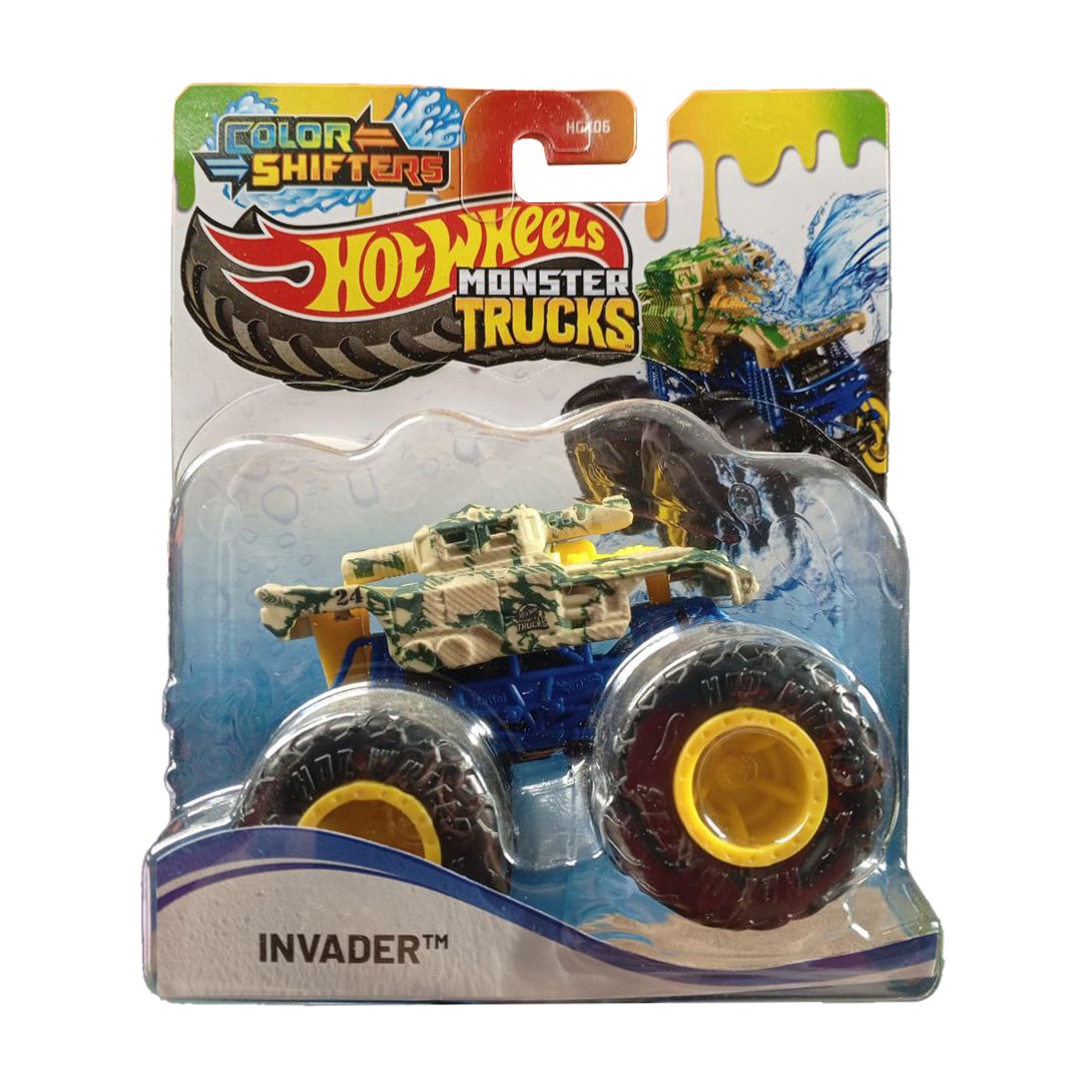

Машинка-позашляховик Hot Wheels Monster Trucks Зміни колір, жовтий в піксіль камуфляжний, від 3 років (HGX06)