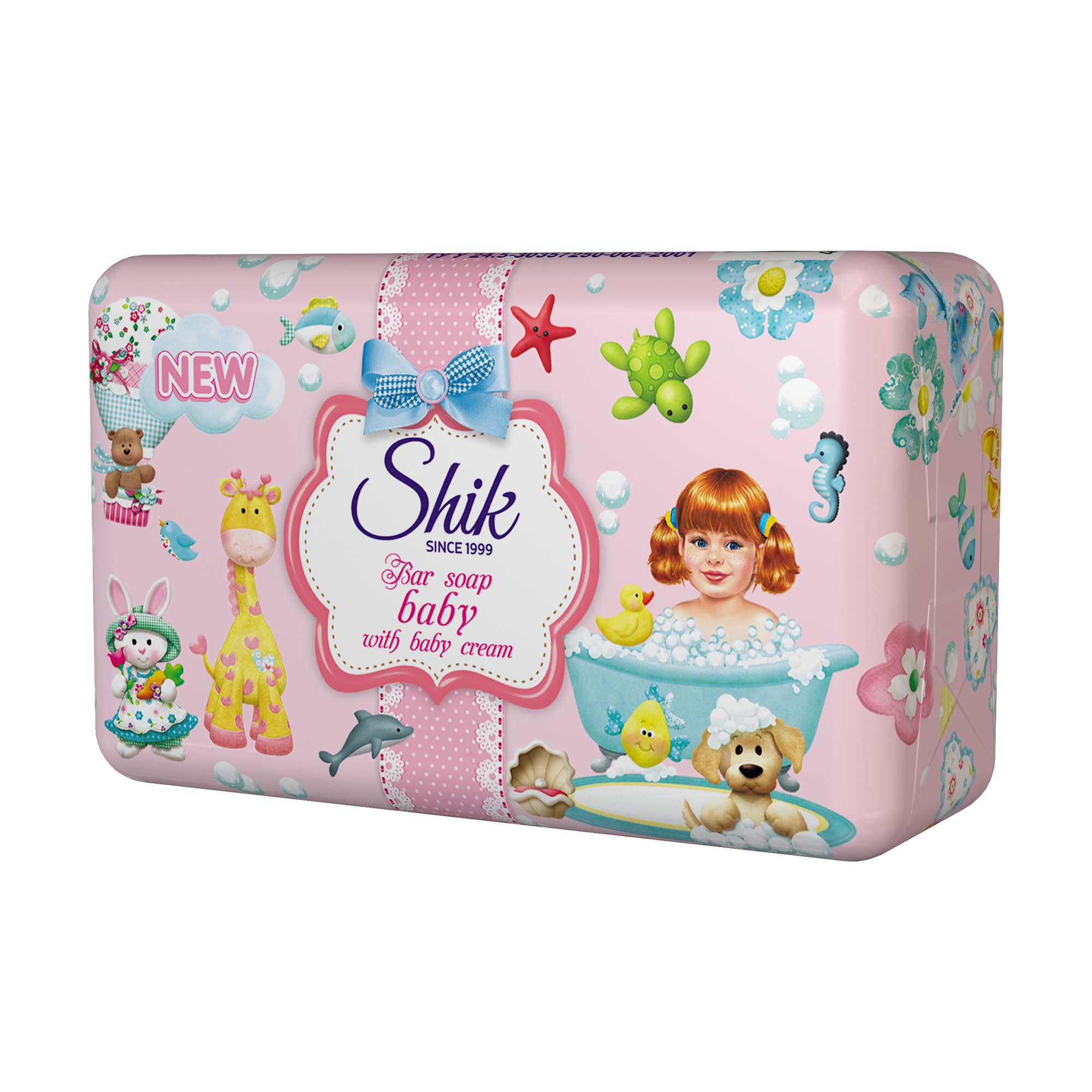 Дитяче крем-мило Shik Bar Soap Baby з кремом, 5*70 г (екопак)