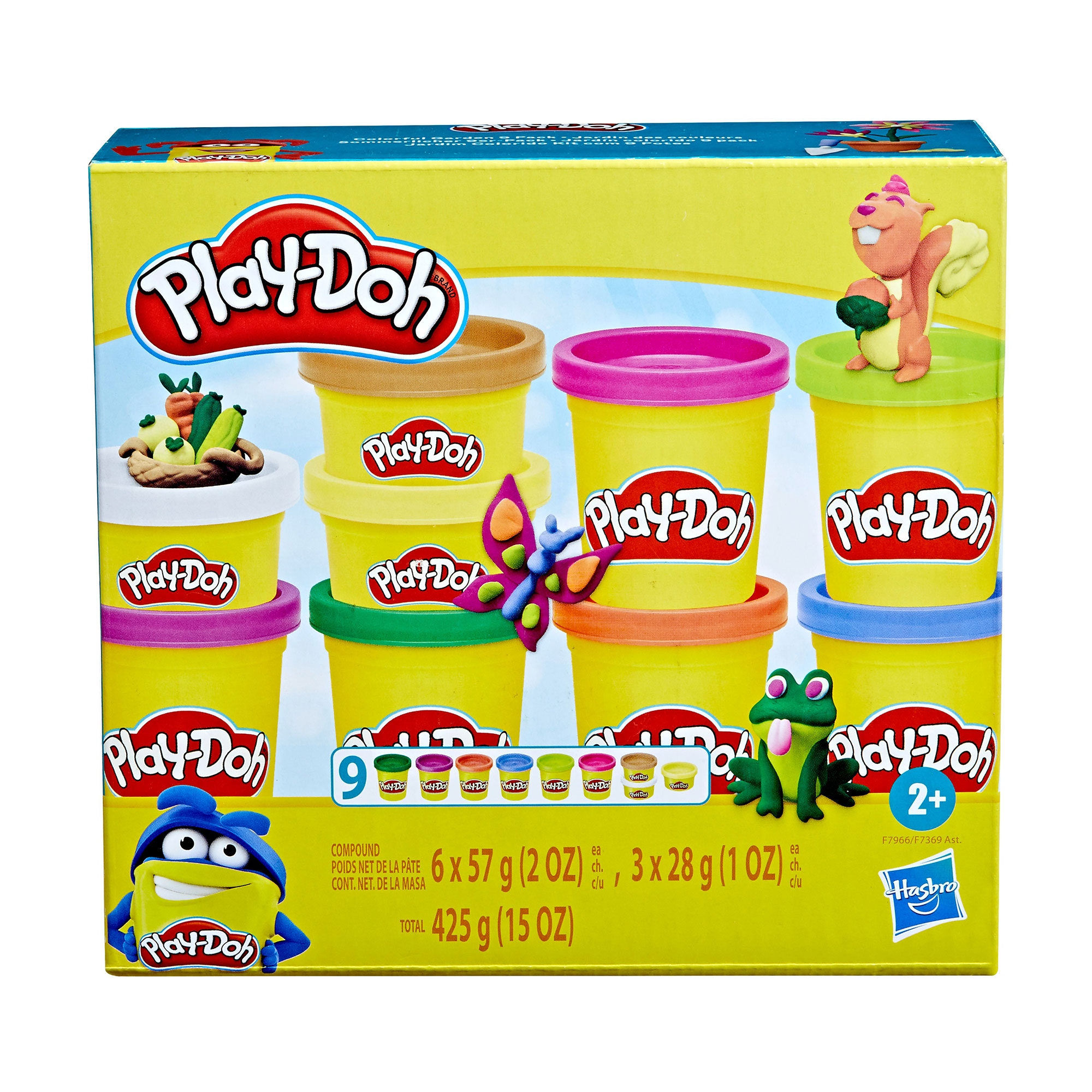 

Набір для творчості Play-Doh Colorful Compound Garden з масою для ліплення, від 2 років, 9 баночок (F7369/F7966)
