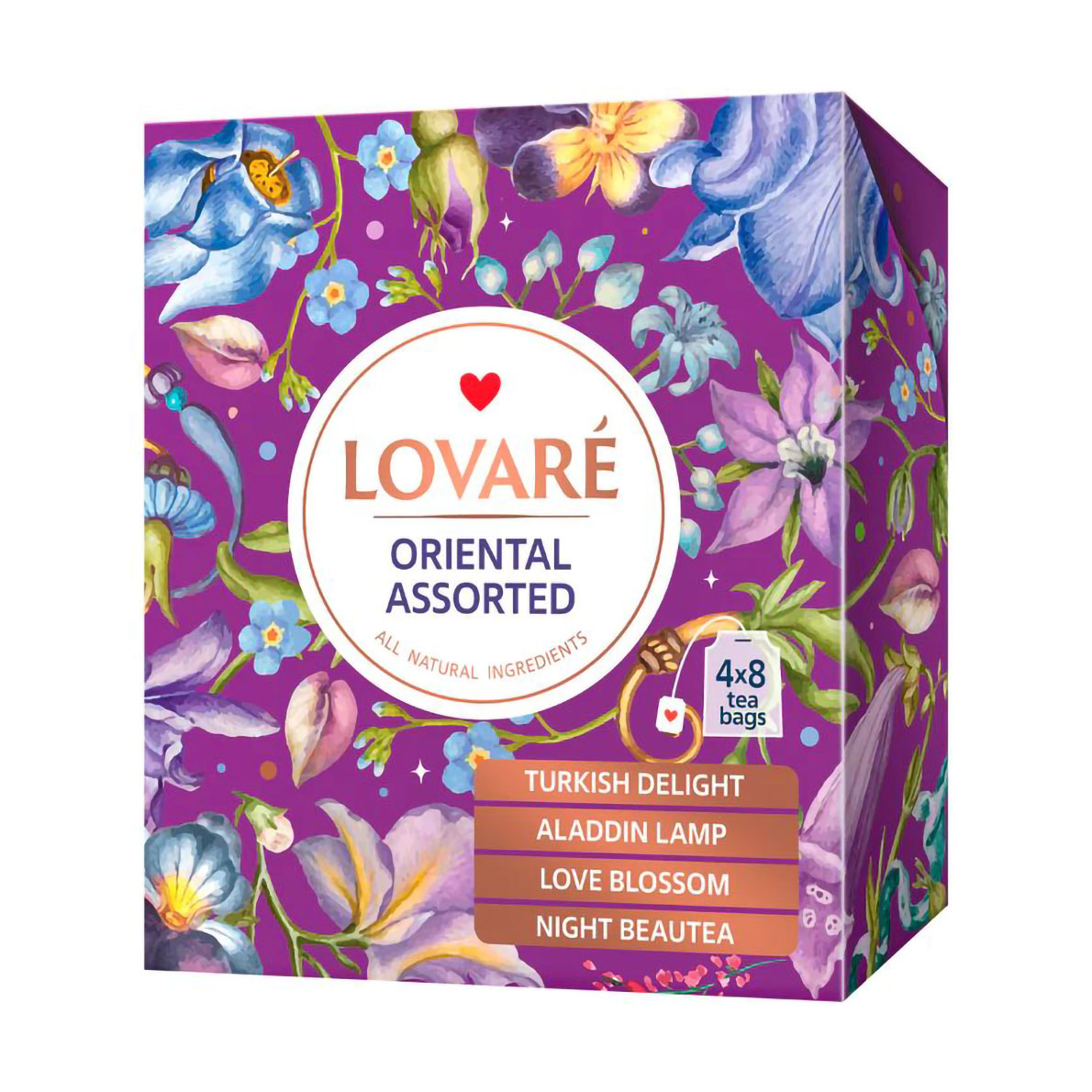 

Чорний чай Lovare Oriental Assorted Асорті, в пакетиках, 32*2 г