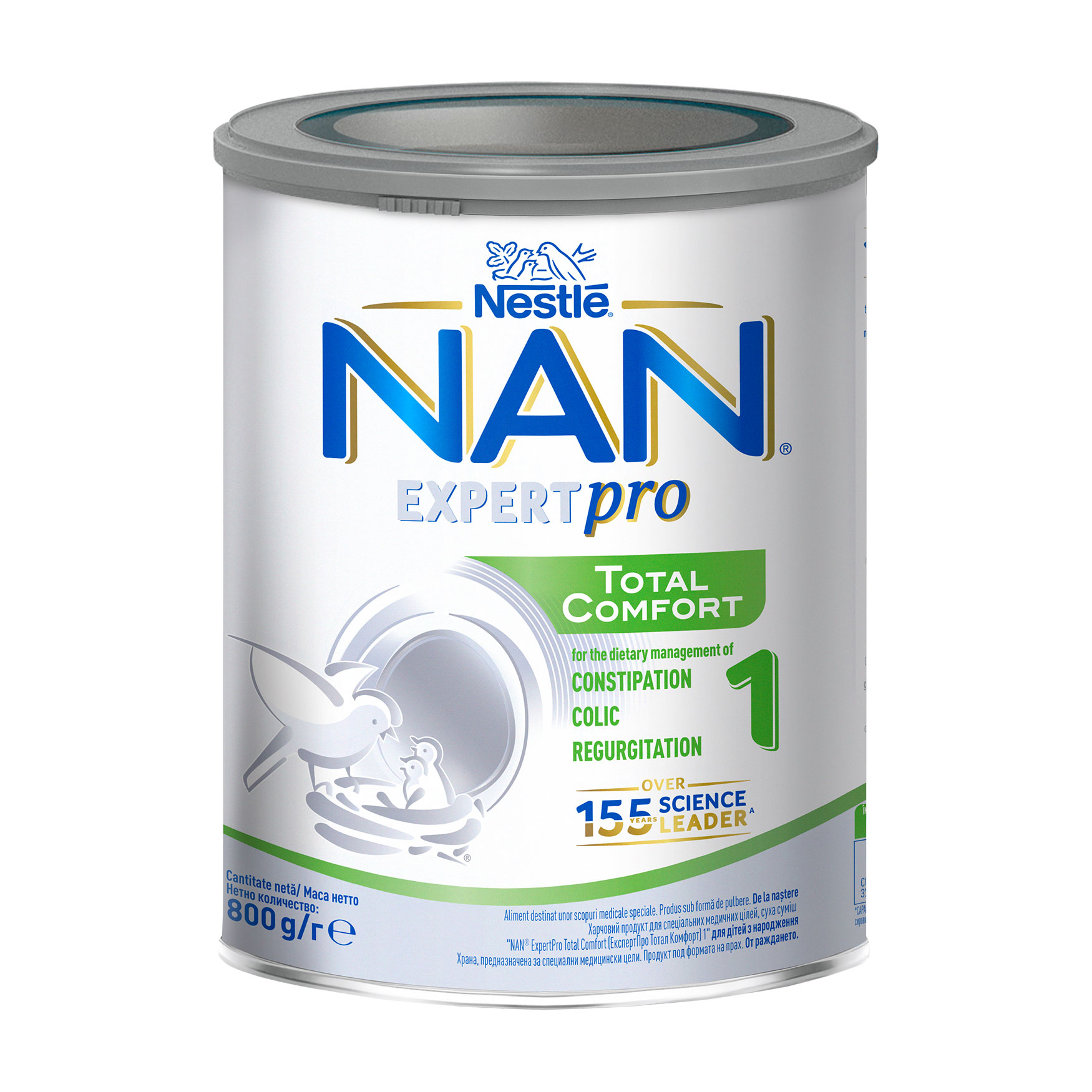 

Молочна суха суміш для спеціальних медичних цілей NAN Total Comfort 1 з народження, 800 г