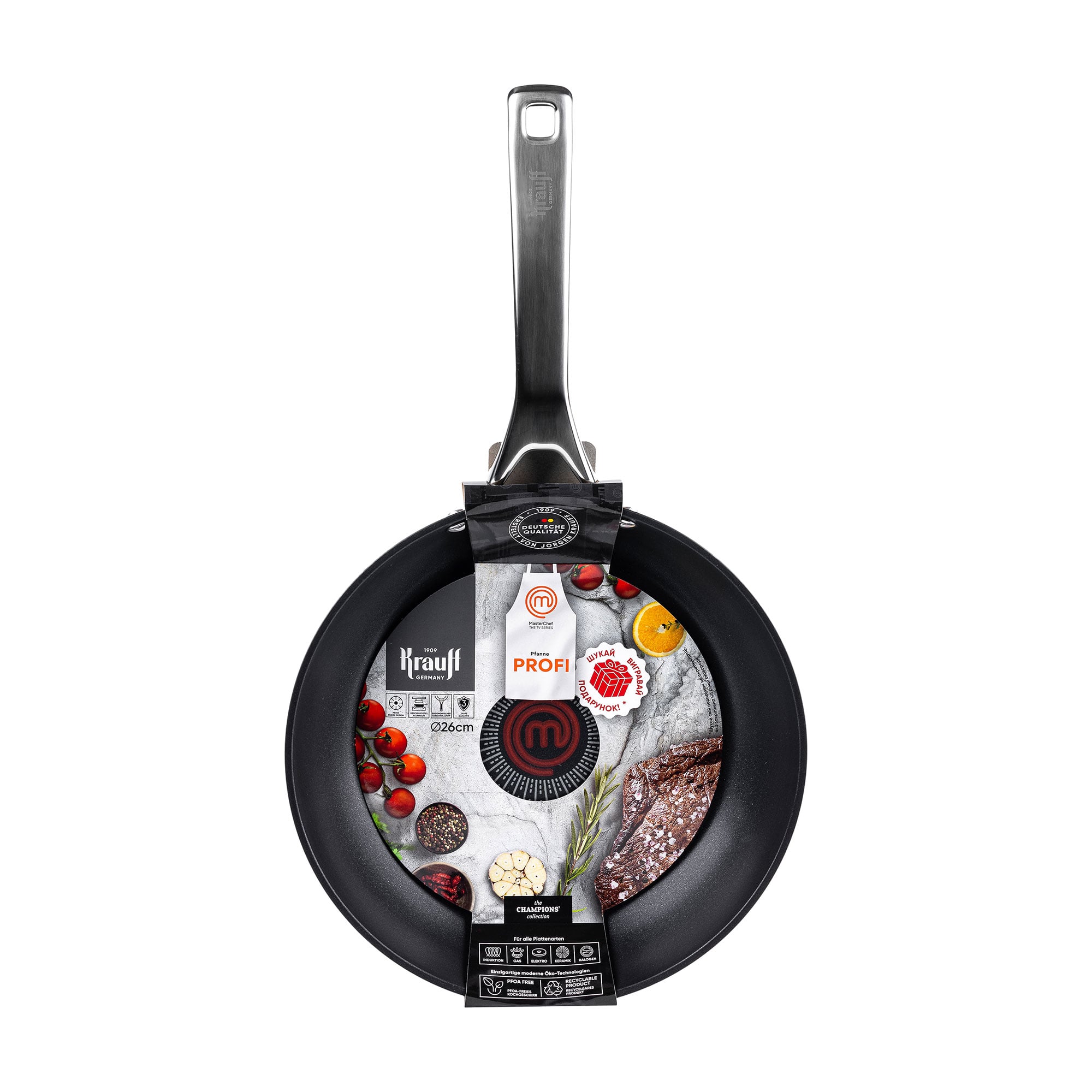 

Сковорода Krauff Master Chef без кришки, 26 см (25-45-216)