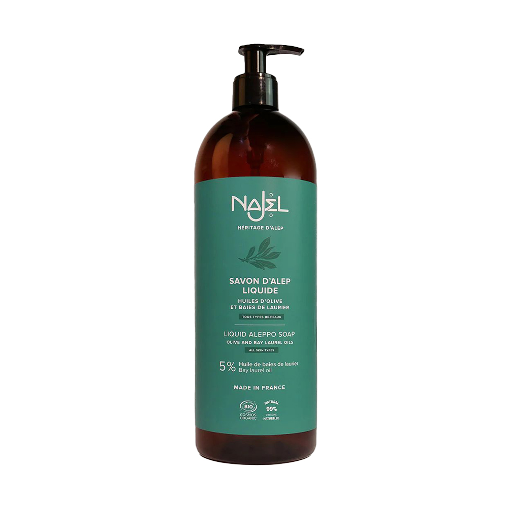 

Уцінка! Органічне рідке алеппське мило Najel Aleppo Liquid Soap 5% Bay Laurel Oil, 1 л