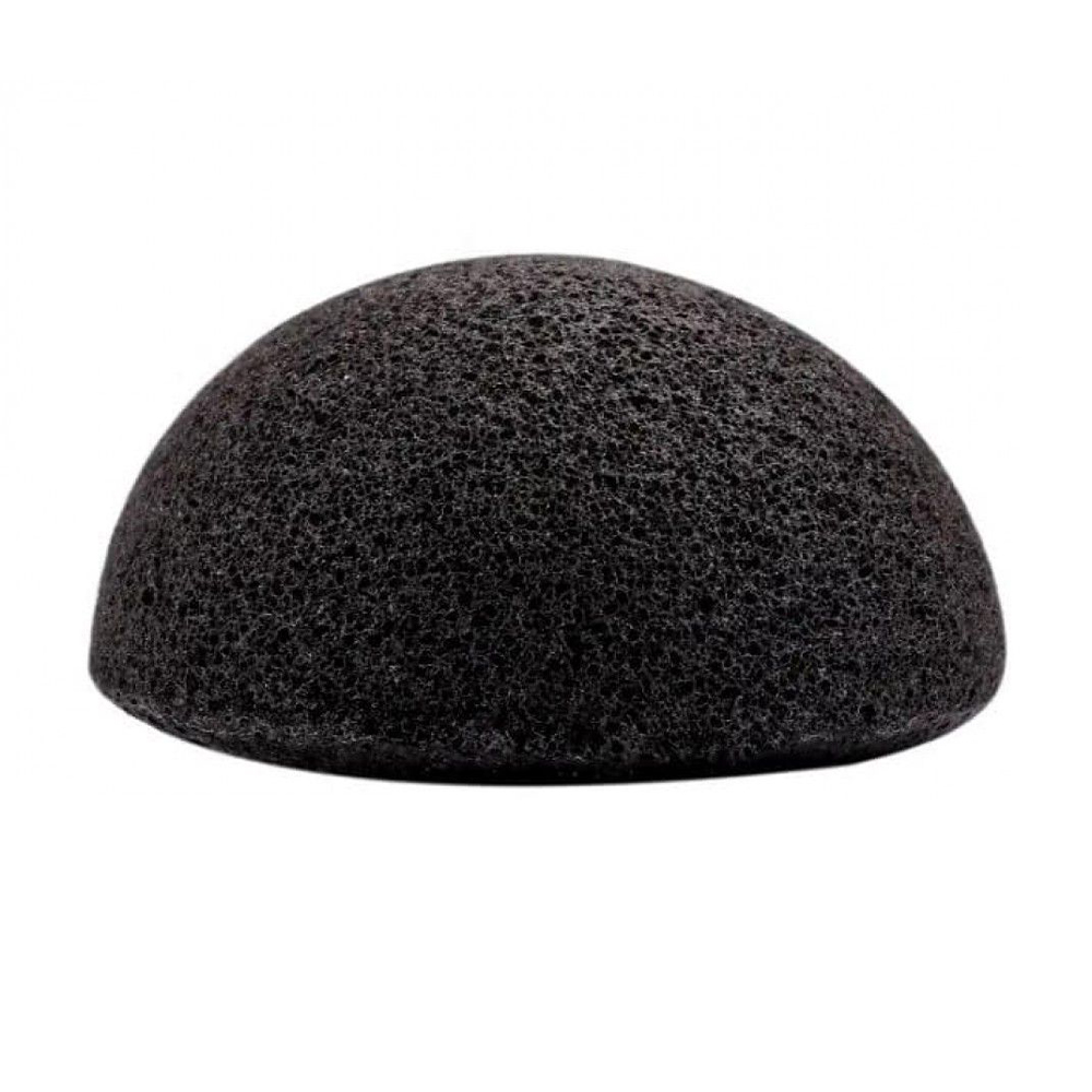 Конжаковий спонж Cosmo Shop Konjac напівм'ячик, 7.5*3.5 см, чорний, 1 шт (CS030)