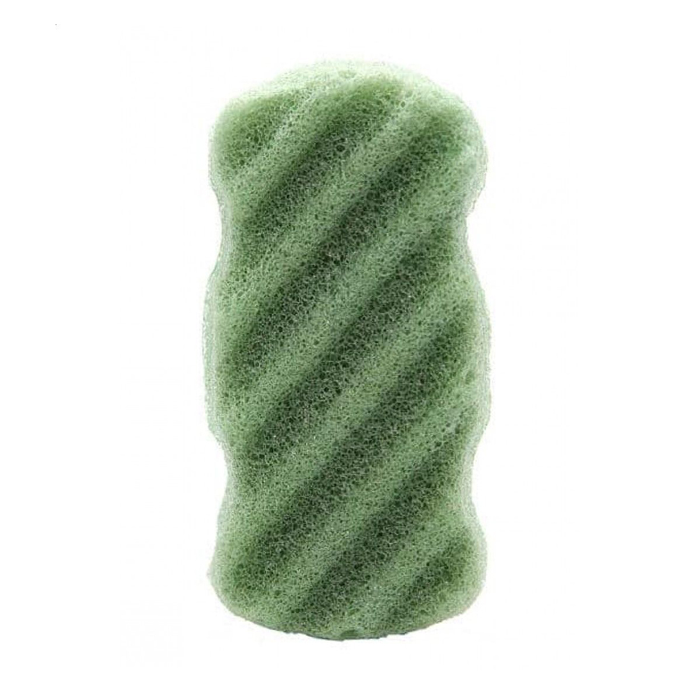 

Конжакова спонж-губка для вмивання Cosmo Shop Хвиля, 12*6.5*3 см, зелений чай, 1 шт (CS078G)