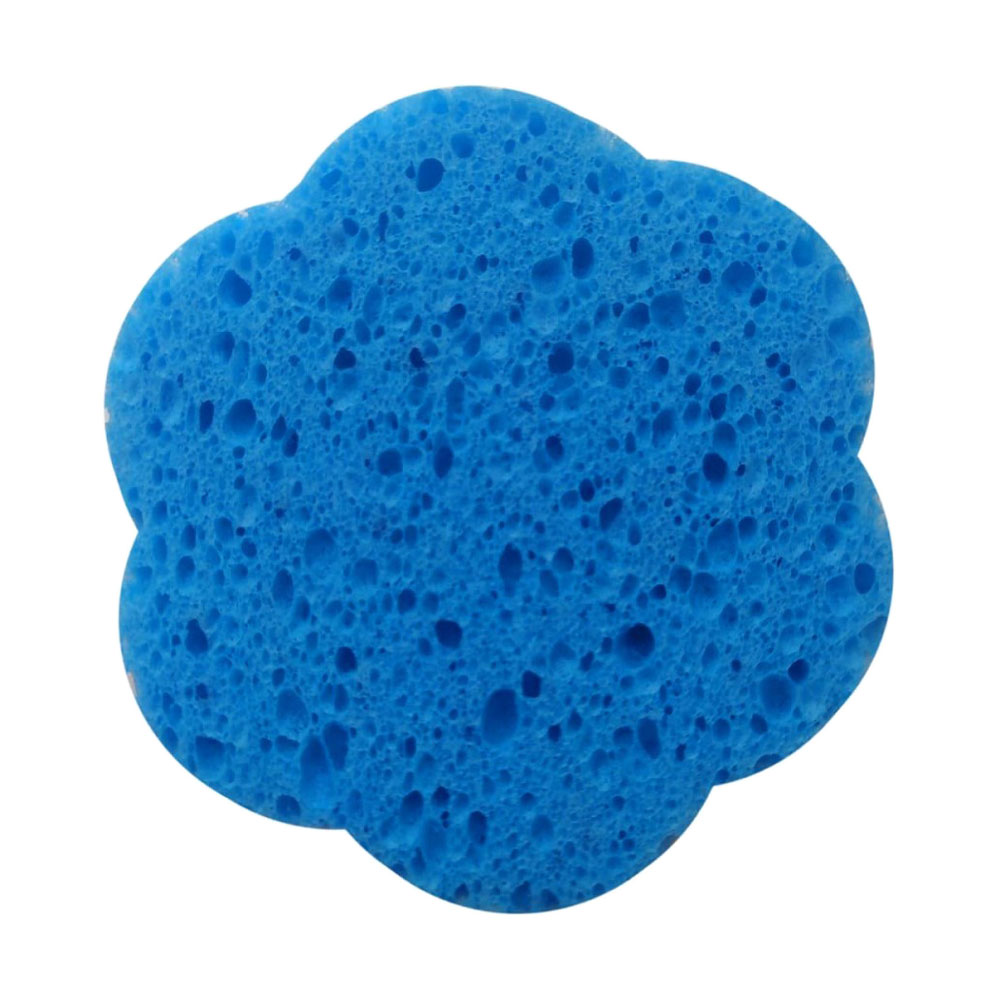 

Спонж для вмивання Cosmo Shop пористий, квітка, целюлоза, 7 см, синій, 1 шт (CS089B)