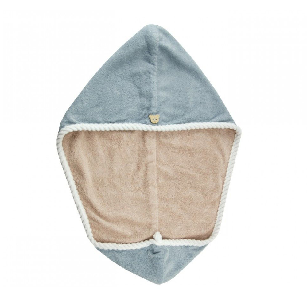 

Рушник-тюрбан для сушіння волосся Cosmo Shop двосторонній, 60*26 см, сіро-коричневий, 1 шт (CS11048AS)