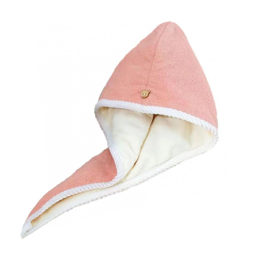 

Рушник-тюрбан для сушіння волосся Cosmo Shop двосторонній, 60*26 см, рожево-бежевий, 1 шт (CS11048RB)