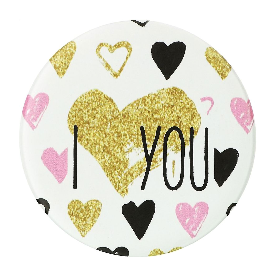 

Люстерко Cosmo Shop Love металеве, кругле, 7 см, 1 шт (H-115A)