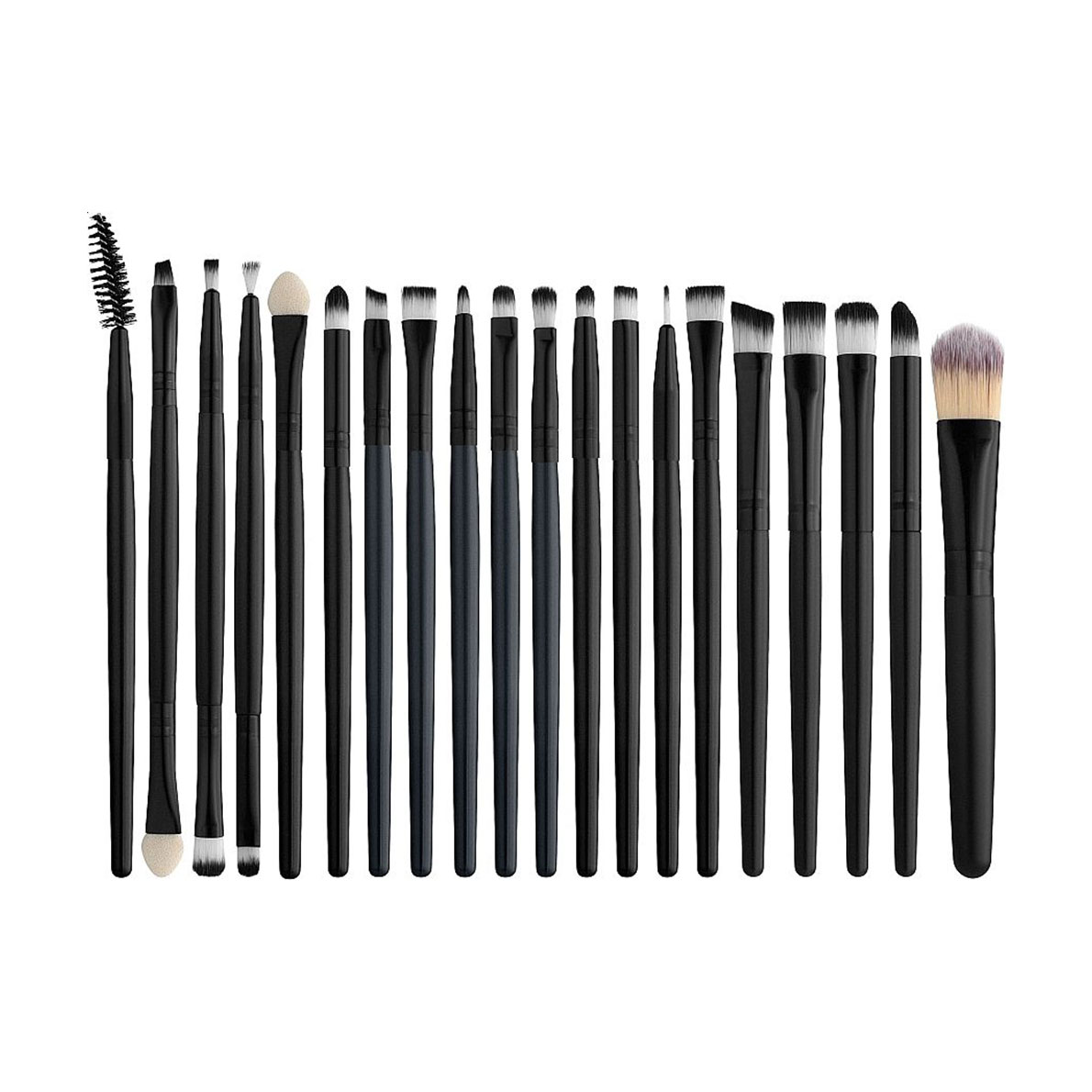 

Набір пензликів для макіяжу Cosmo Shop ручка чорна, 20 шт (CS-201)