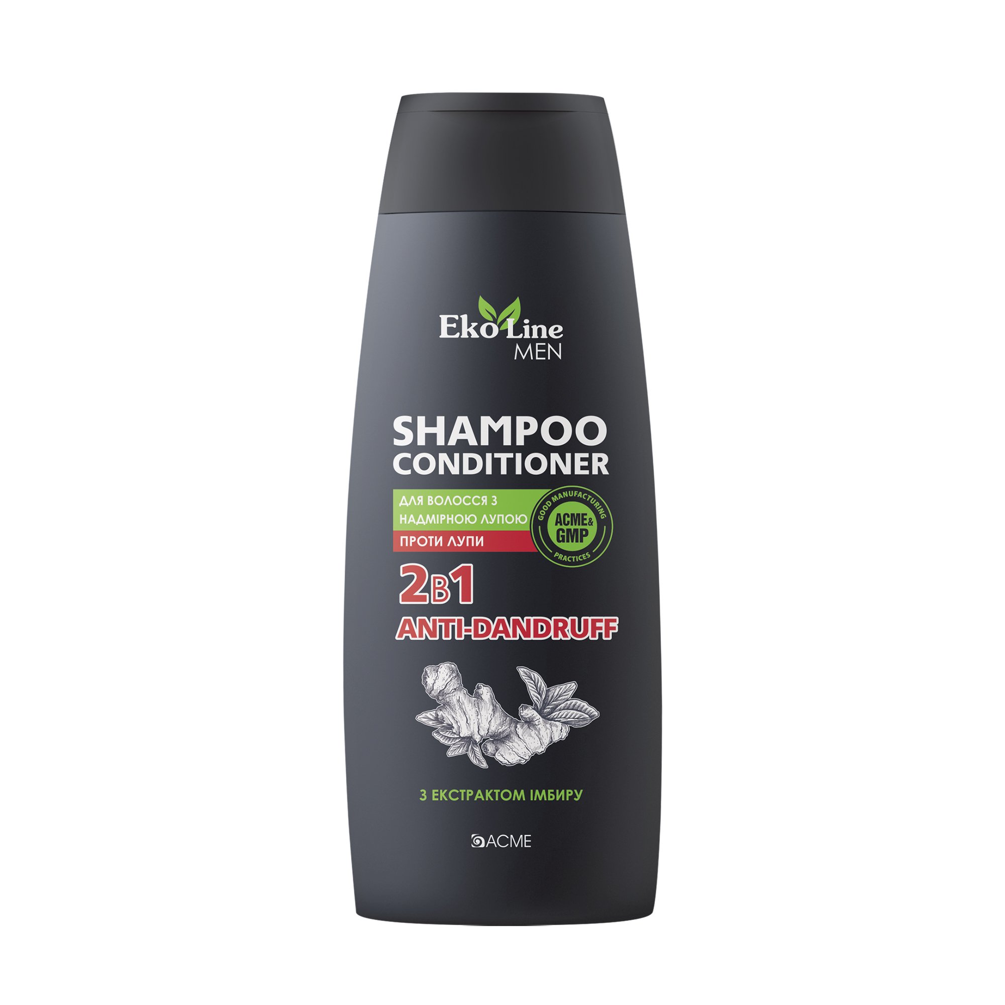 

Чоловічий шампунь-кондиціонер 2 в 1 для волосся Acme Eko Line Men Anti-Dandruff проти лупи, з екстрактом імбиру, 400 мл