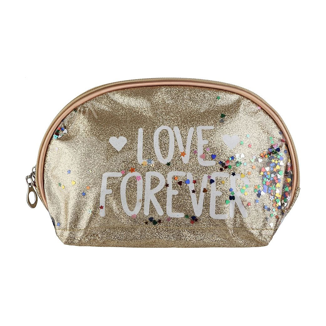 

Косметичка Cosmo Shop Love Forever овал, 23*14.7*6.5 см, золото, 1 шт (CS1136G)