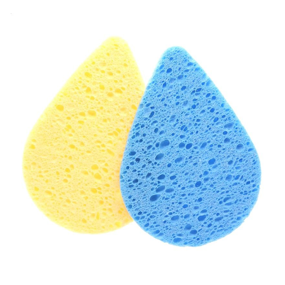 

Набір спонжів для вмивання Cosmo Shop Крапля, 7*10 см, помаранчево-синій, 2 шт (CS092OB)