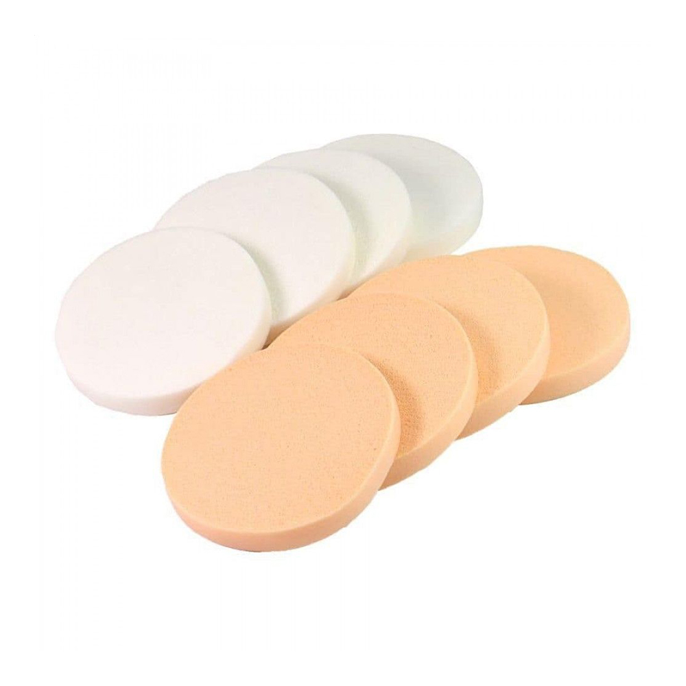 

Набір спонжів для макіяжу Cosmo Shop Круглий, біло-бежевий, 8 шт (CS056BW)