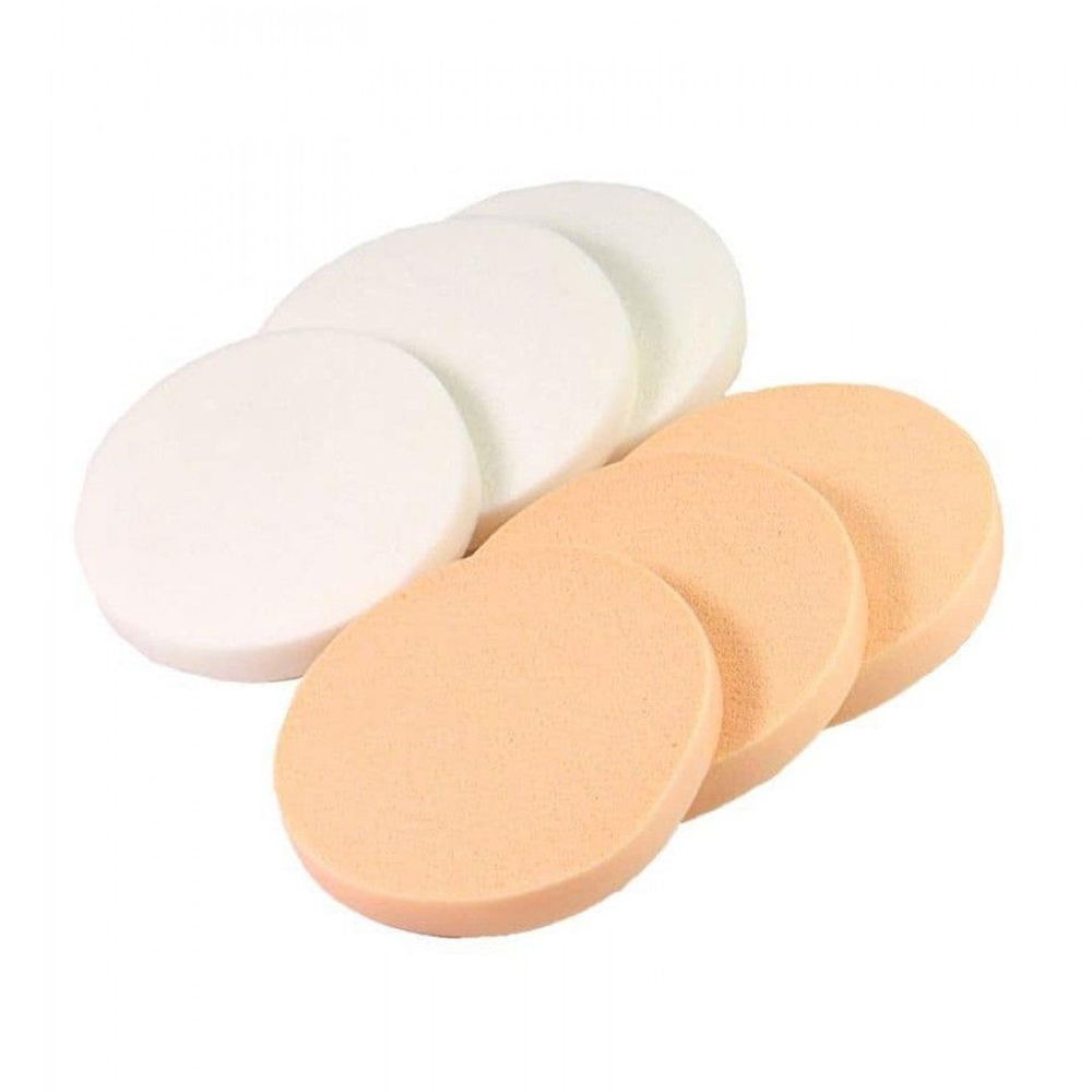 

Набір спонжів для макіяжу Cosmo Shop Круглий, біло-бежевий, 6 шт (CS058WB)