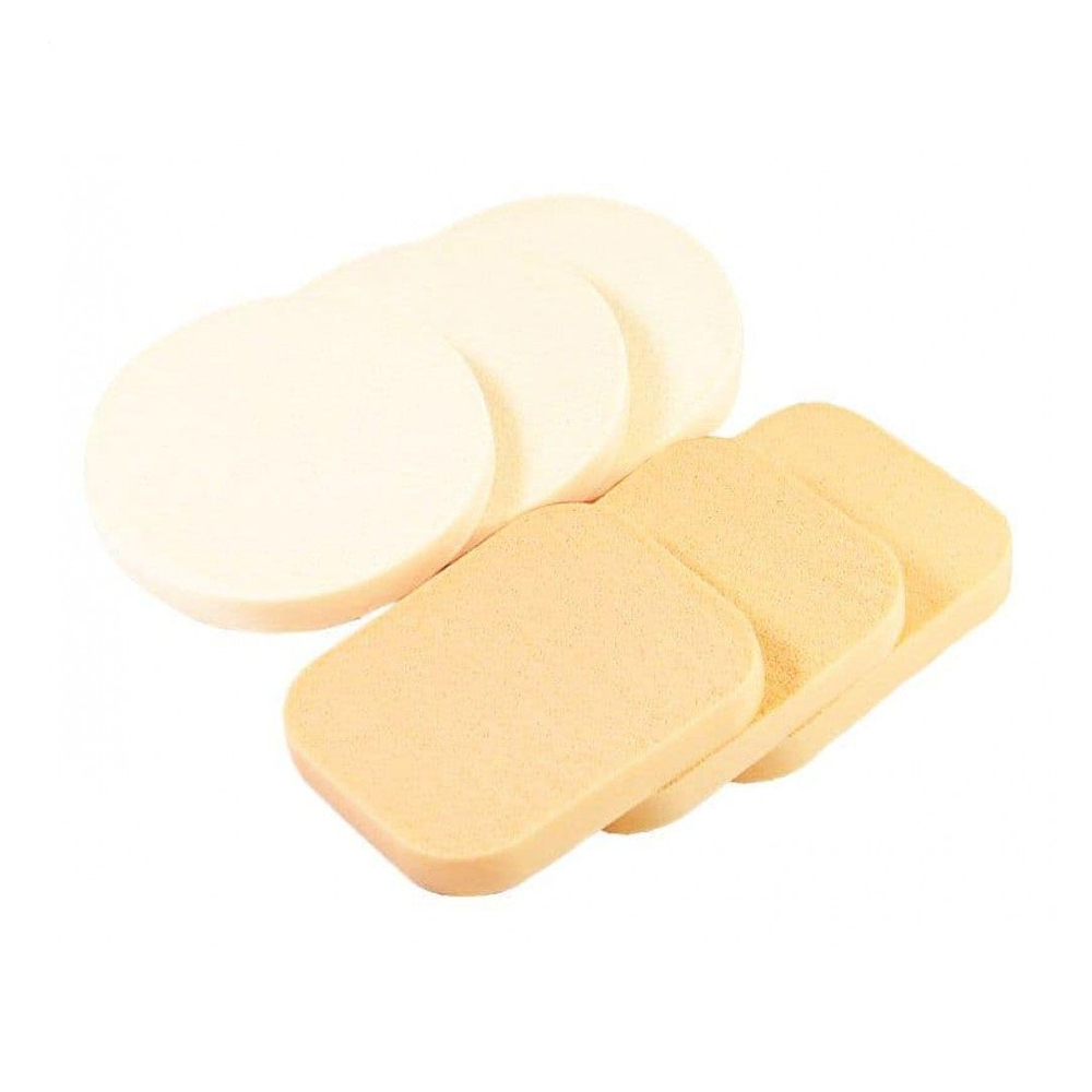 

Набір спонжів для макіяжу Cosmo Shop Коло + Квадрат, біло-бежевий, 6 шт (CS069WB)