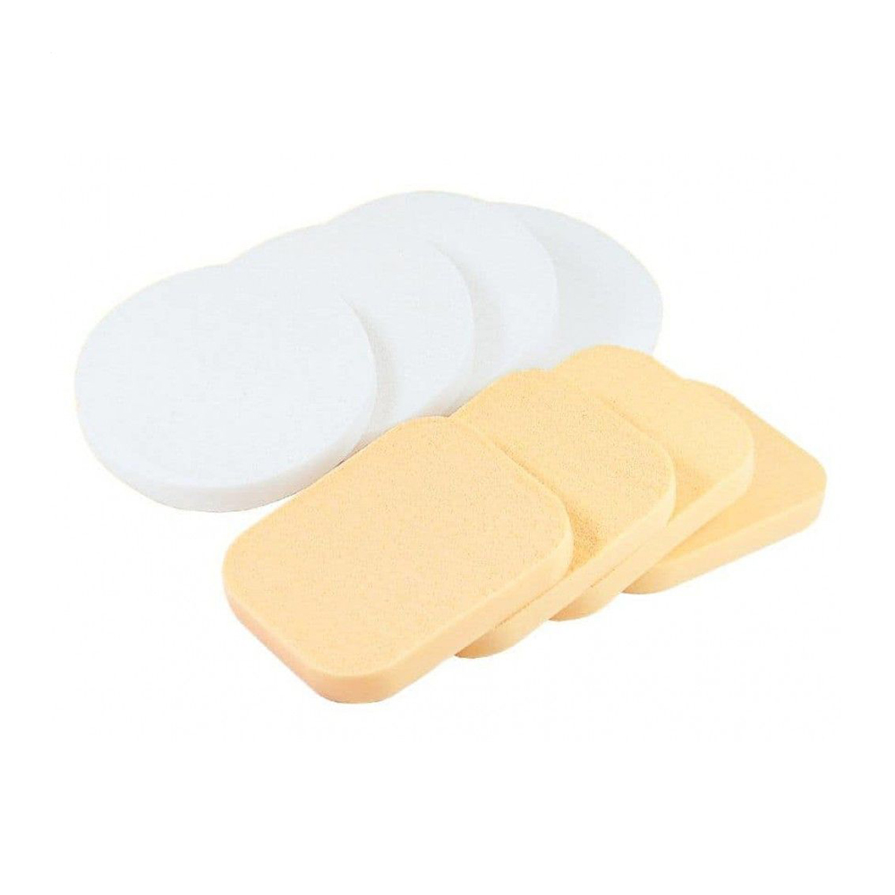 

Набір спонжів для макіяжу Cosmo Shop Коло + Квадрат, біло-бежевий, 8 шт (CS070WB)