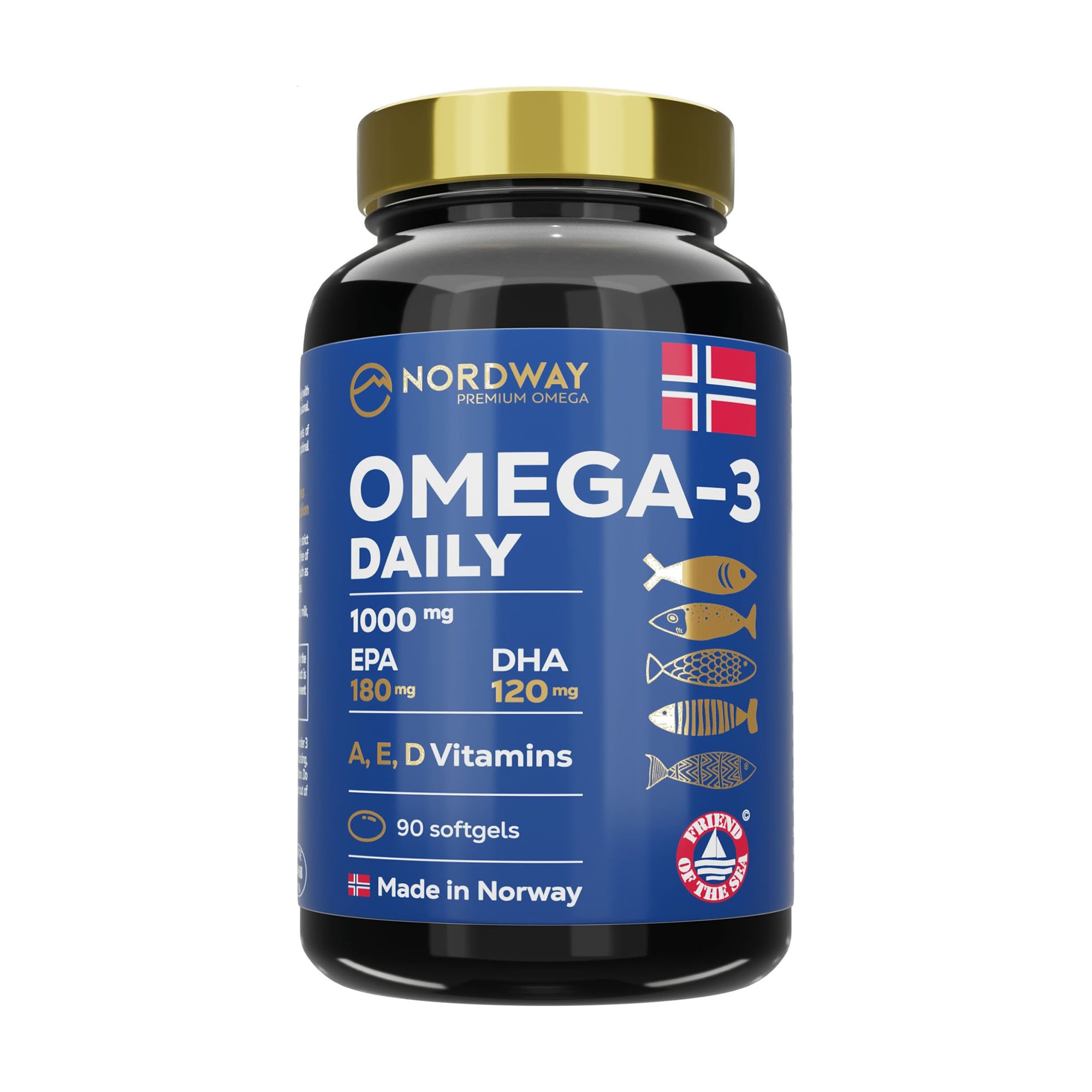 

Омега-3 Nordway Daily Omega-3 1000 мг, 90 капсул
