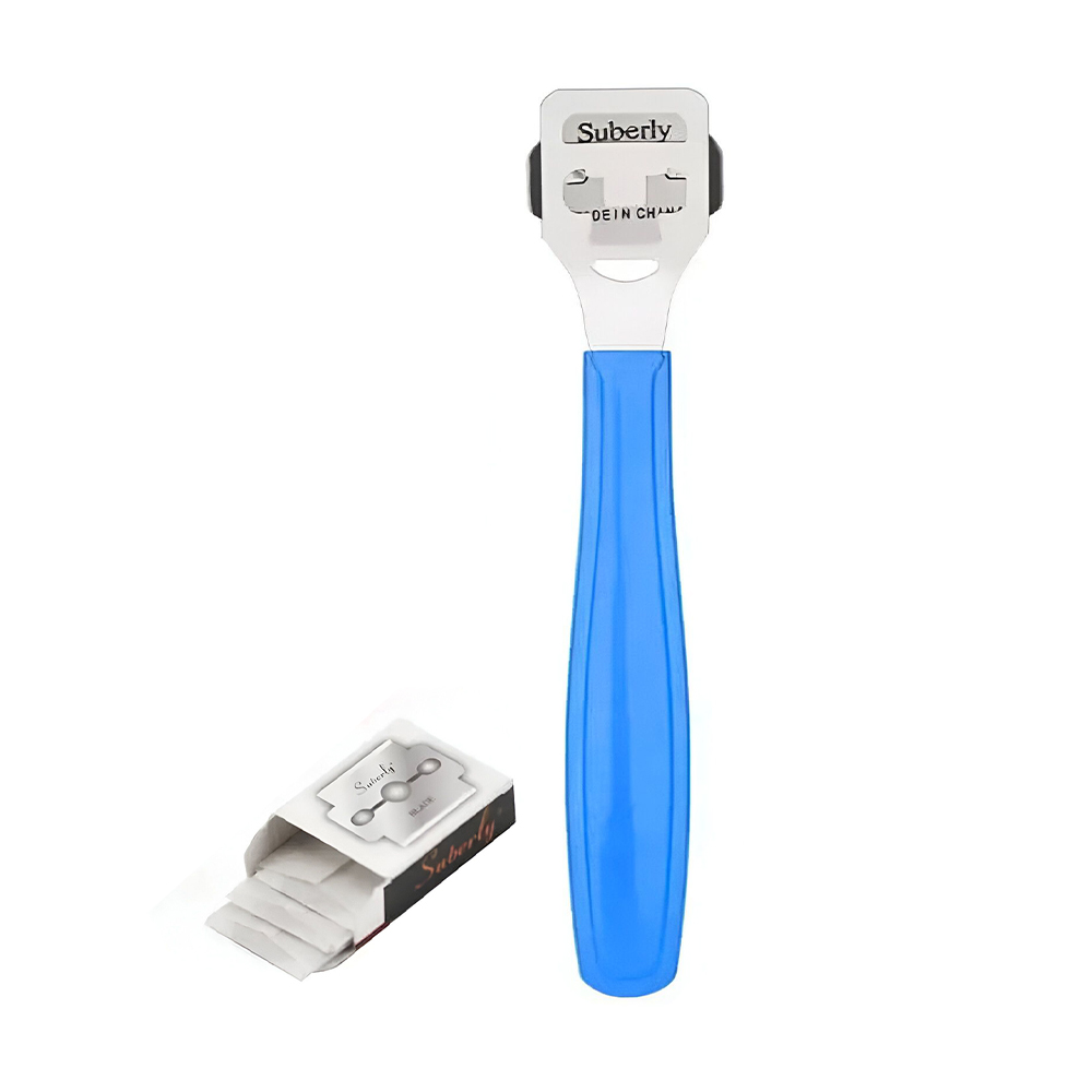 

Педикюрний станок Cosmo Shop з ергономічною ручкою та додатковим набором лез, блакитний, 11 шт (CS49SA)