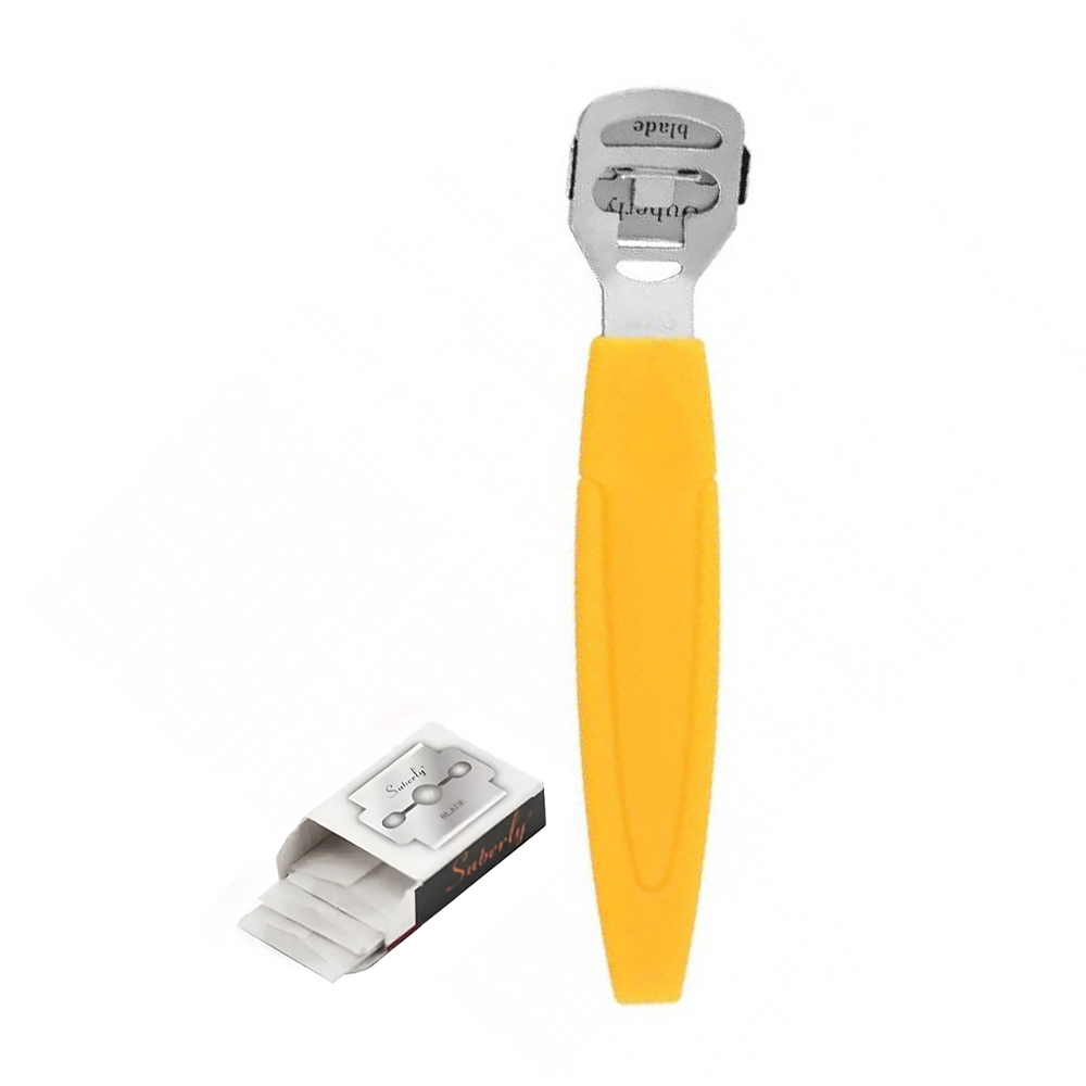 

Педикюрний станок Cosmo Shop з ергономічною ручкою та додатковим набором лез, жовтий, 11 шт (CS49SY)