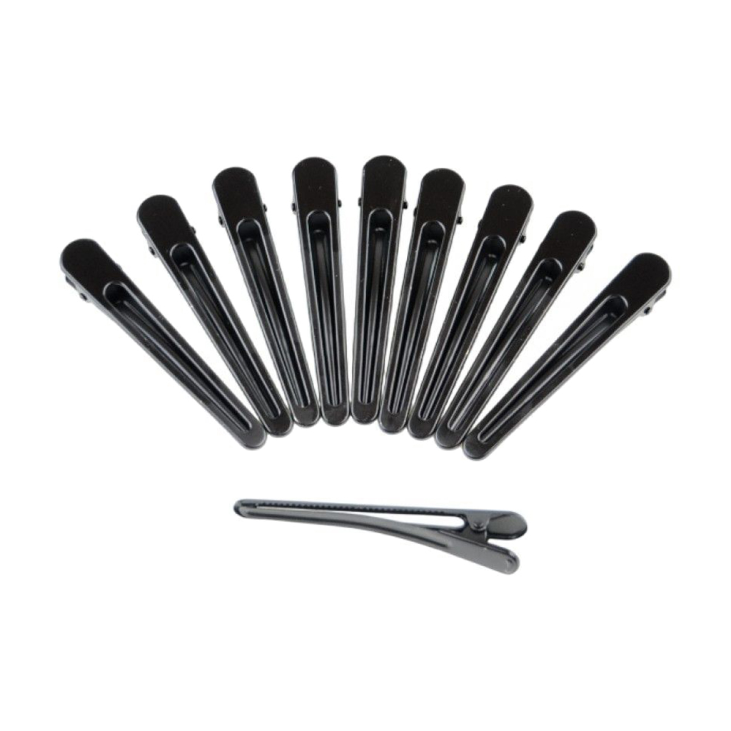 

Пробірні затискачі для волосся Cosmo Shop металеві, довжина 80 мм, 10 шт (CS740)