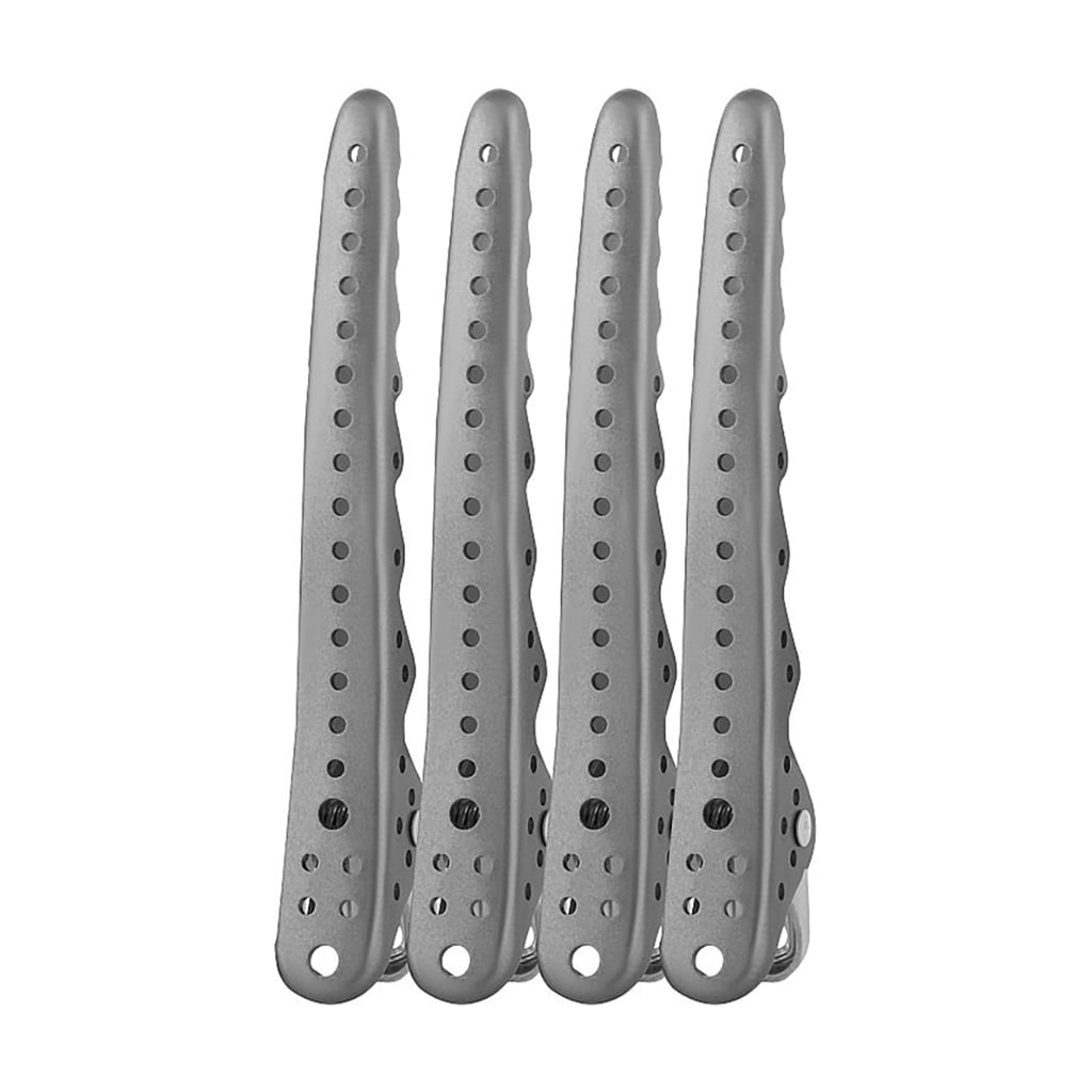 

Пробірні затискачі для волосся Cosmo Shop Акула, металеві, сірі, довжина 105 мм, 4 шт (CS79S)