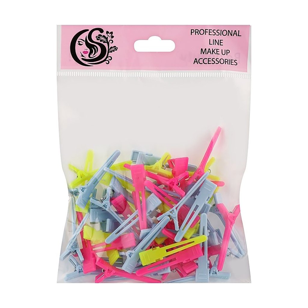 

Пробірні затискачі для волосся Cosmo Shop пластикові, кольорові, довжина 40 мм, 60 шт (CS8060)