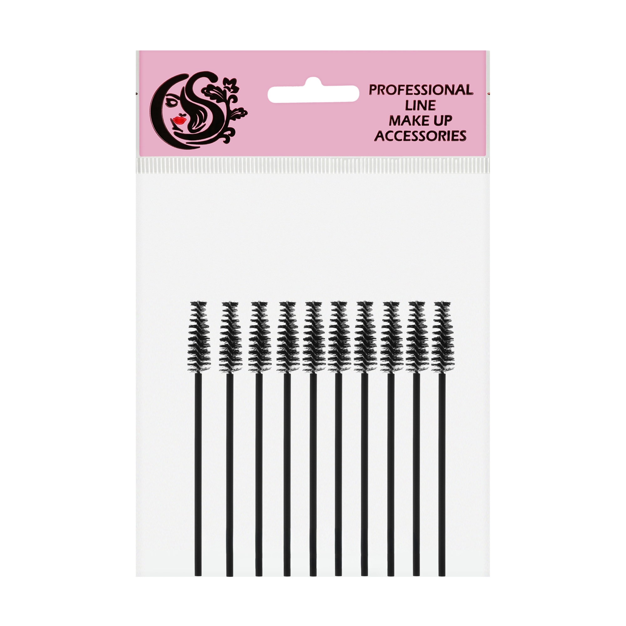 

Набір щіточок для брів та вій Cosmo Shop чорна ручка, чорний, 10 шт (CS25B)
