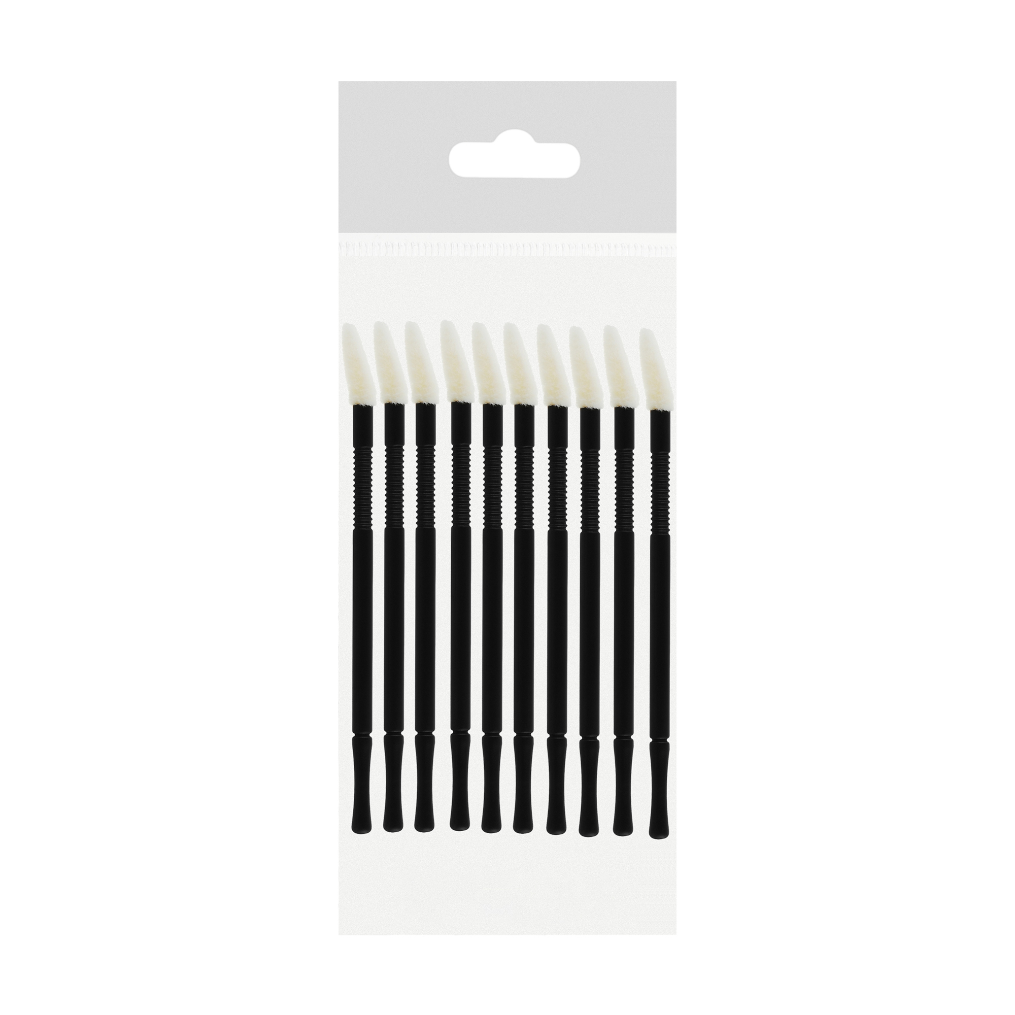 

Набір щіточок для губ Cosmo Shop чорна ручка, 10 шт (CS24)