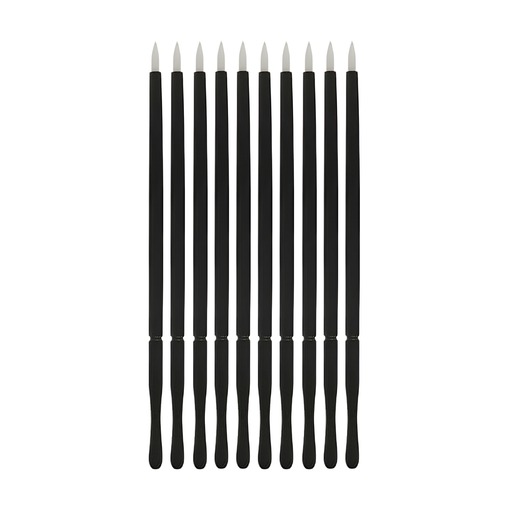 

Набір щіточок для тонких ліній Cosmo Shop чорна ручка, 10 см, 10 шт (CS39)