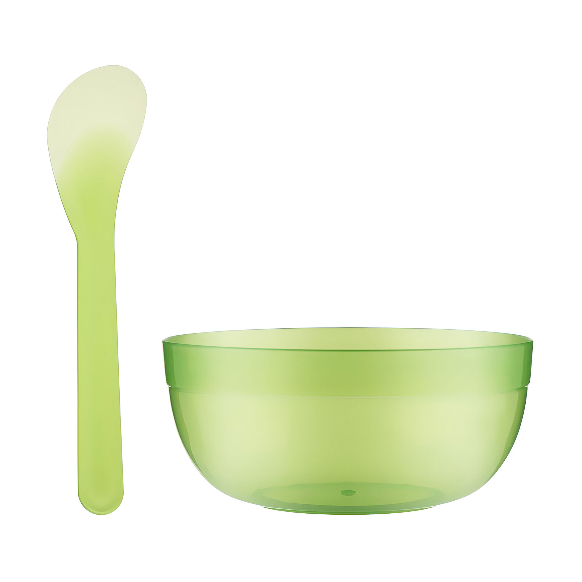 

Набір для косметичних продуктів Cosmo Shop пластик прозорий, зелений (миска, 1 шт + лопатка, 1 шт) (CS097G)