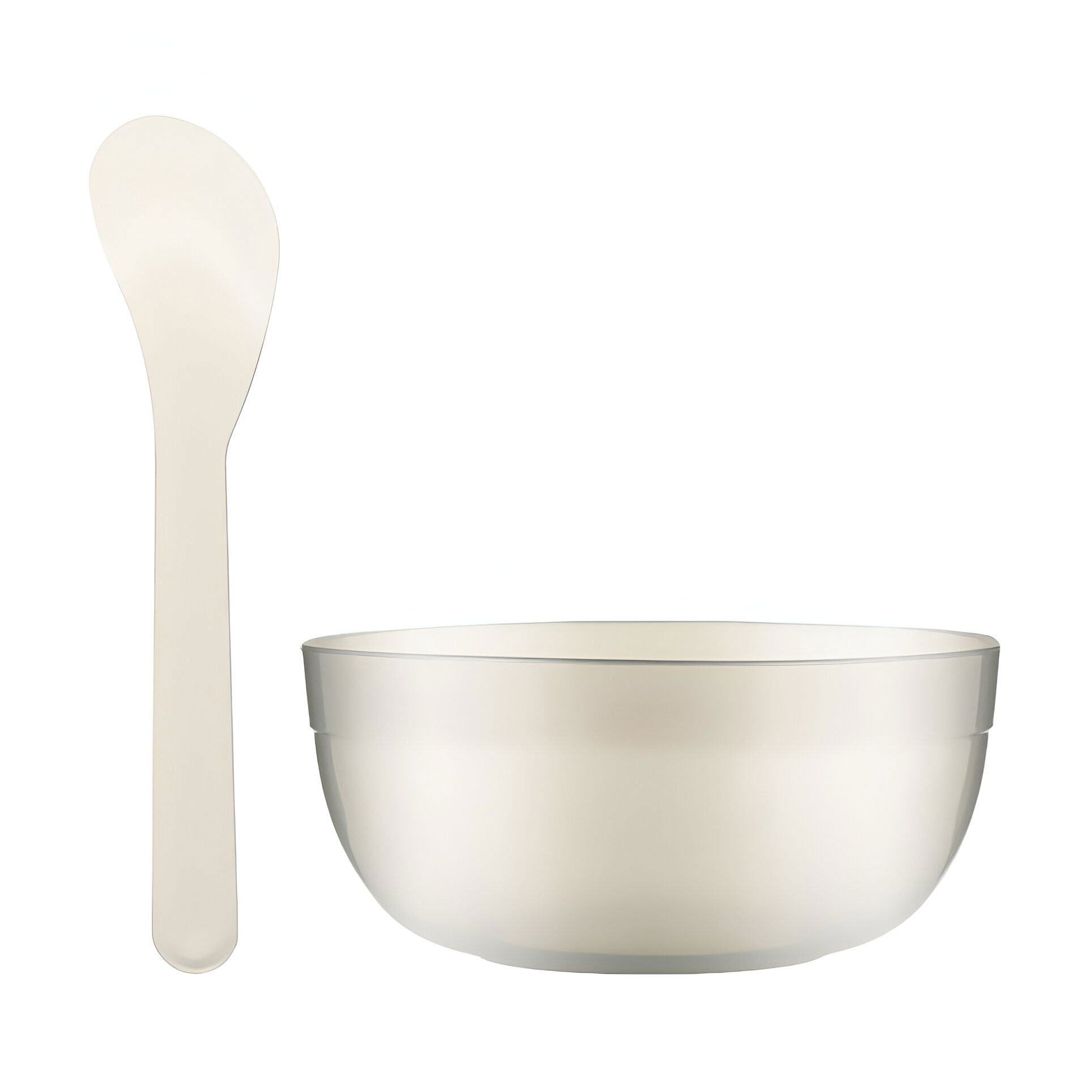 

Набір для косметичних продуктів Cosmo Shop пластик прозорий, білий (миска, 1 шт + лопатка, 1 шт) (CS097W)