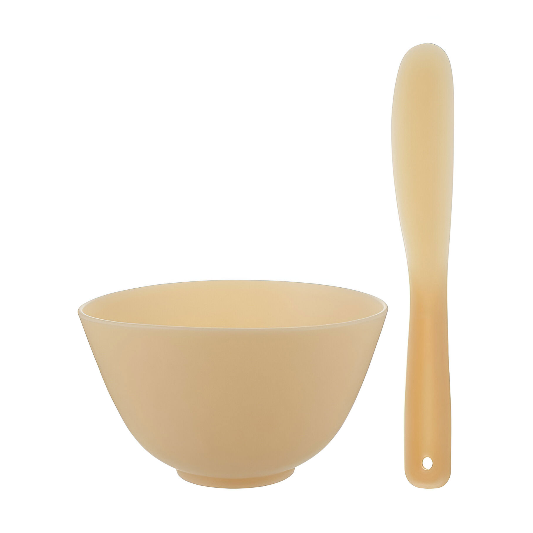 

Набір для косметичних продуктів Cosmo Shop силікон, бежевий (миска, 1 шт + лопатка, 1 шт) (CS095B)