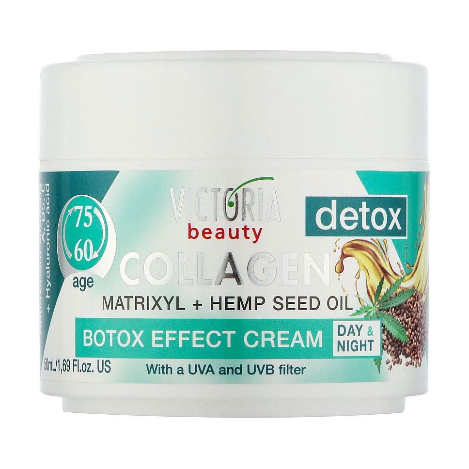 

Колагеновий крем для обличчя Victoria Beauty Collagen Day & Night Botox Effect Cream 60-75 Age, 50 мл