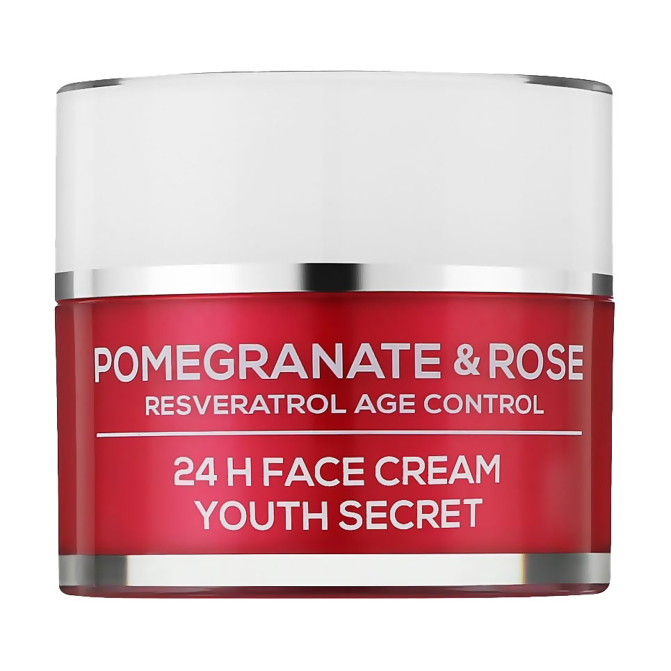 Крем для обличчя BioFresh Via Natural Pomergranate & Rose 24H Face Cream Youth Secret, 100 мл