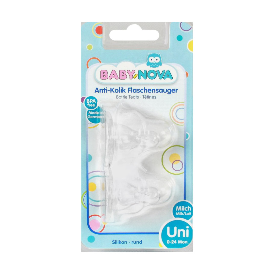 

Соска силіконова кругла для молока Baby-Nova, розмір М, 2 шт