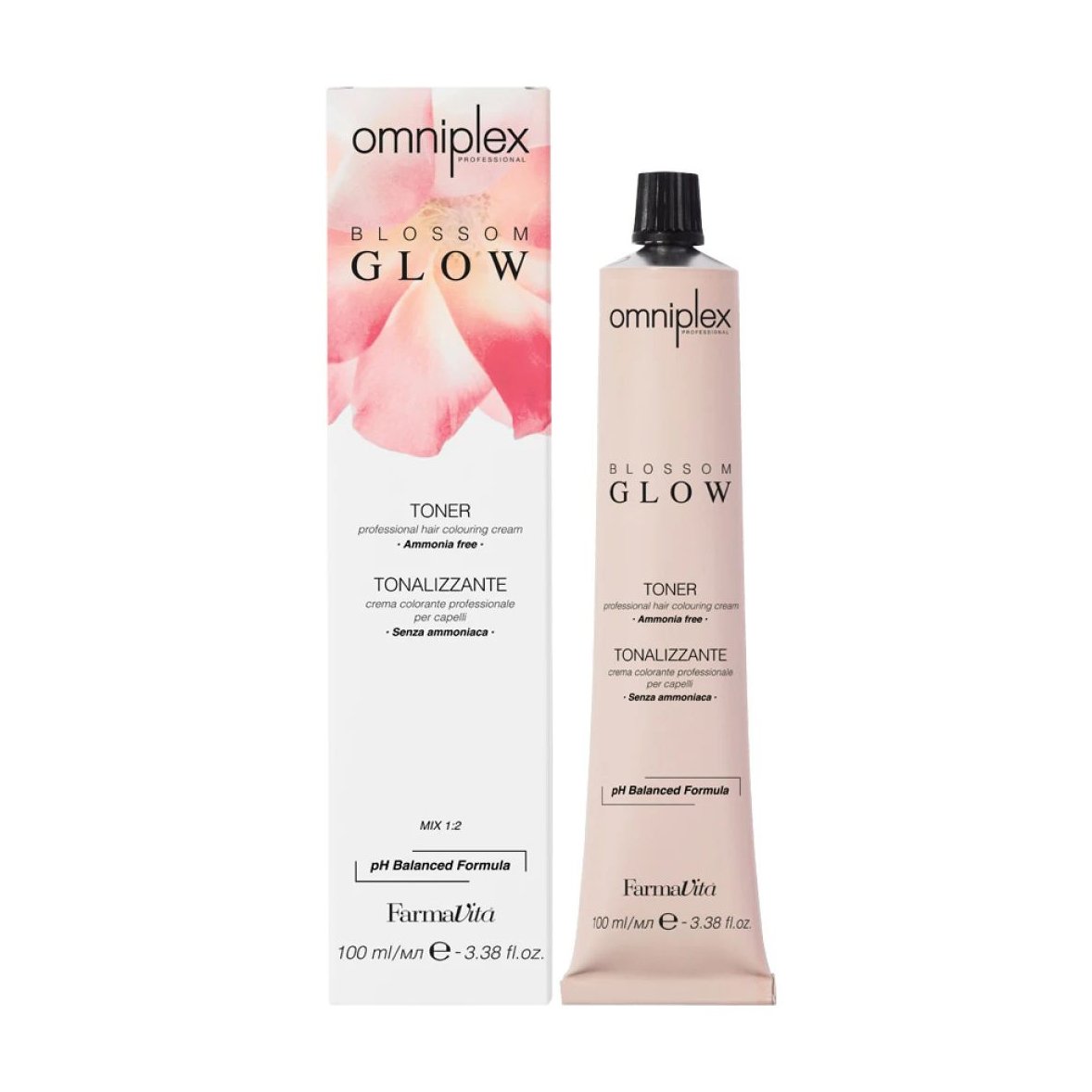 

Безаміачна крем-фарба для волосся FarmaVita Omniplex Blossom Glow Toner 7.8 Дуже світлий коричневий кашемір, 100 мл