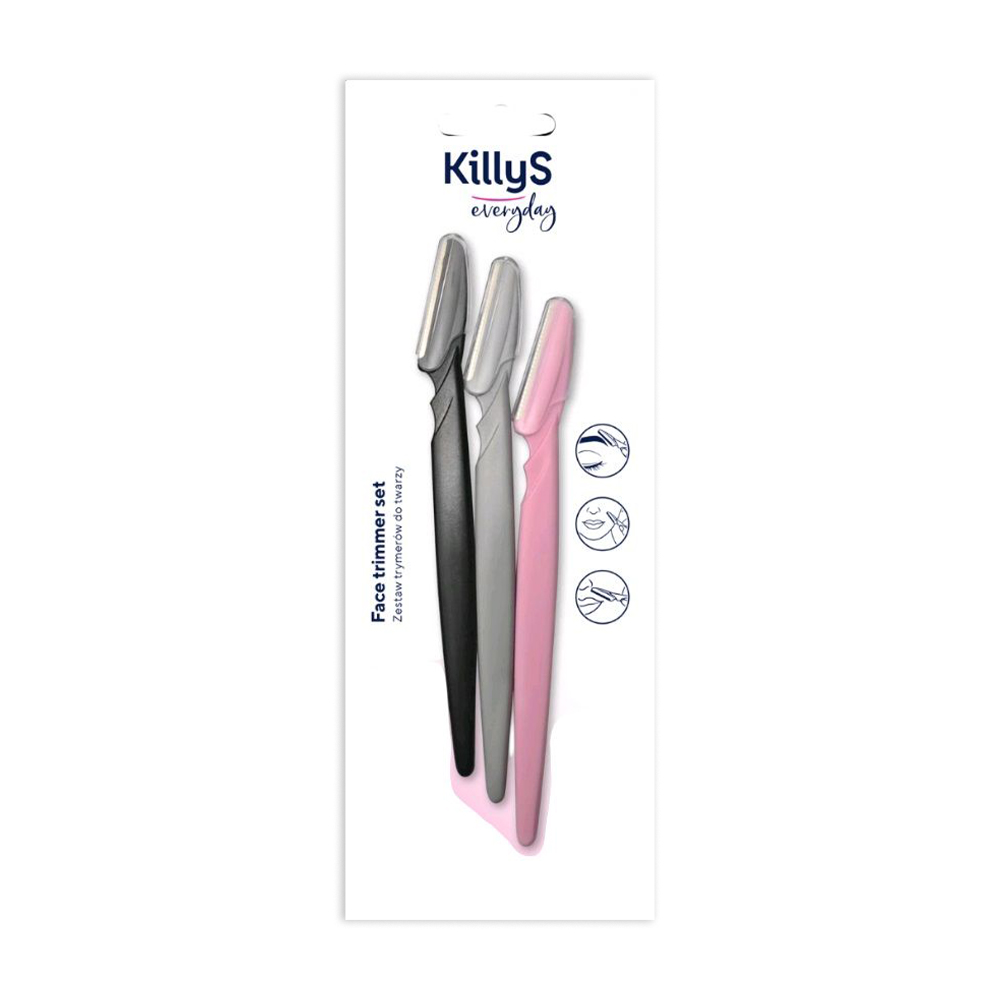 

Набір тримерів для обличчя KillyS Face Trimmer Set (чорний, 1 шт + сірий, 1 шт + рожевий, 1 шт) (500782)