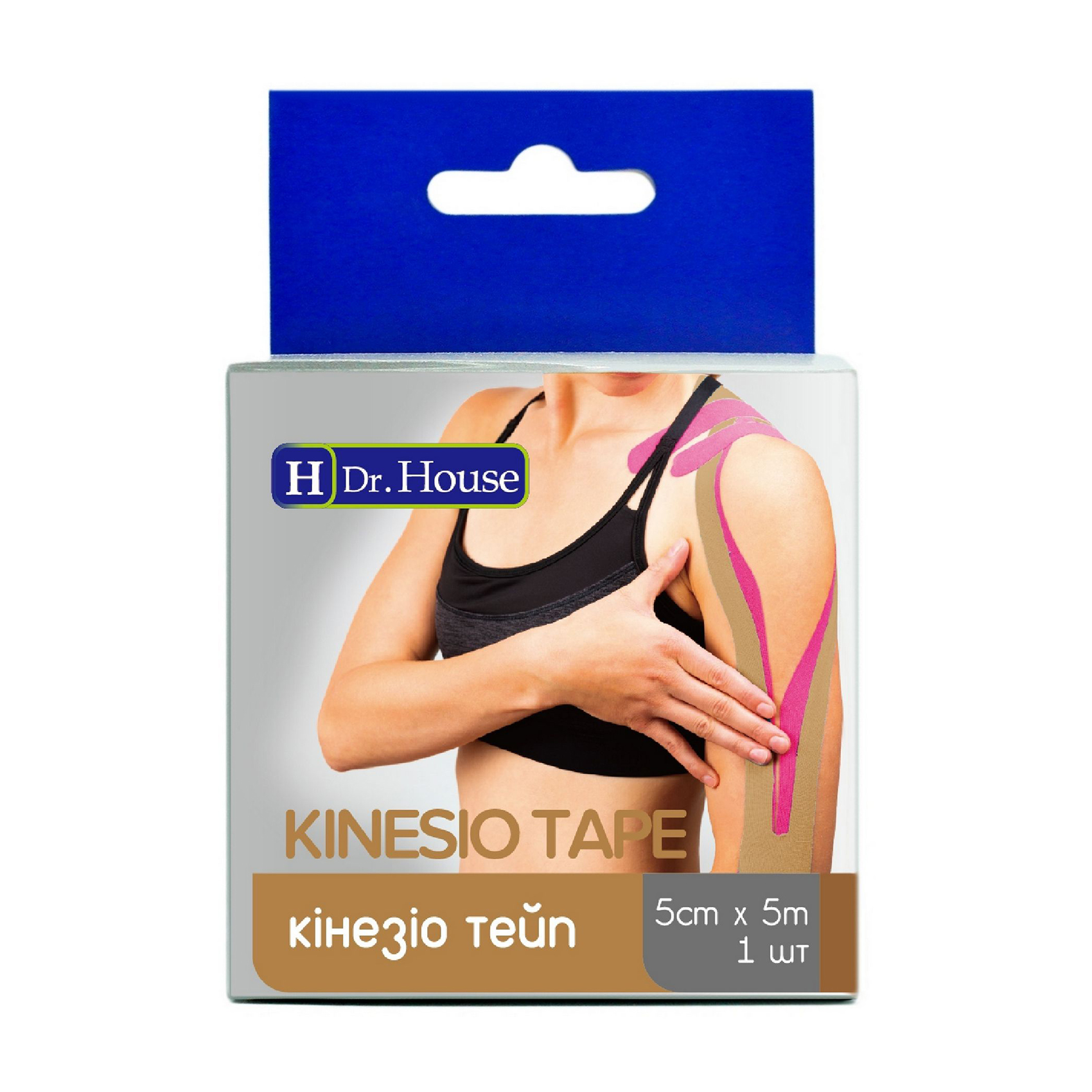 

Пластир медичний Dr. House Кінезіо тейп, бежевий, 5 см*5 м, 1 шт