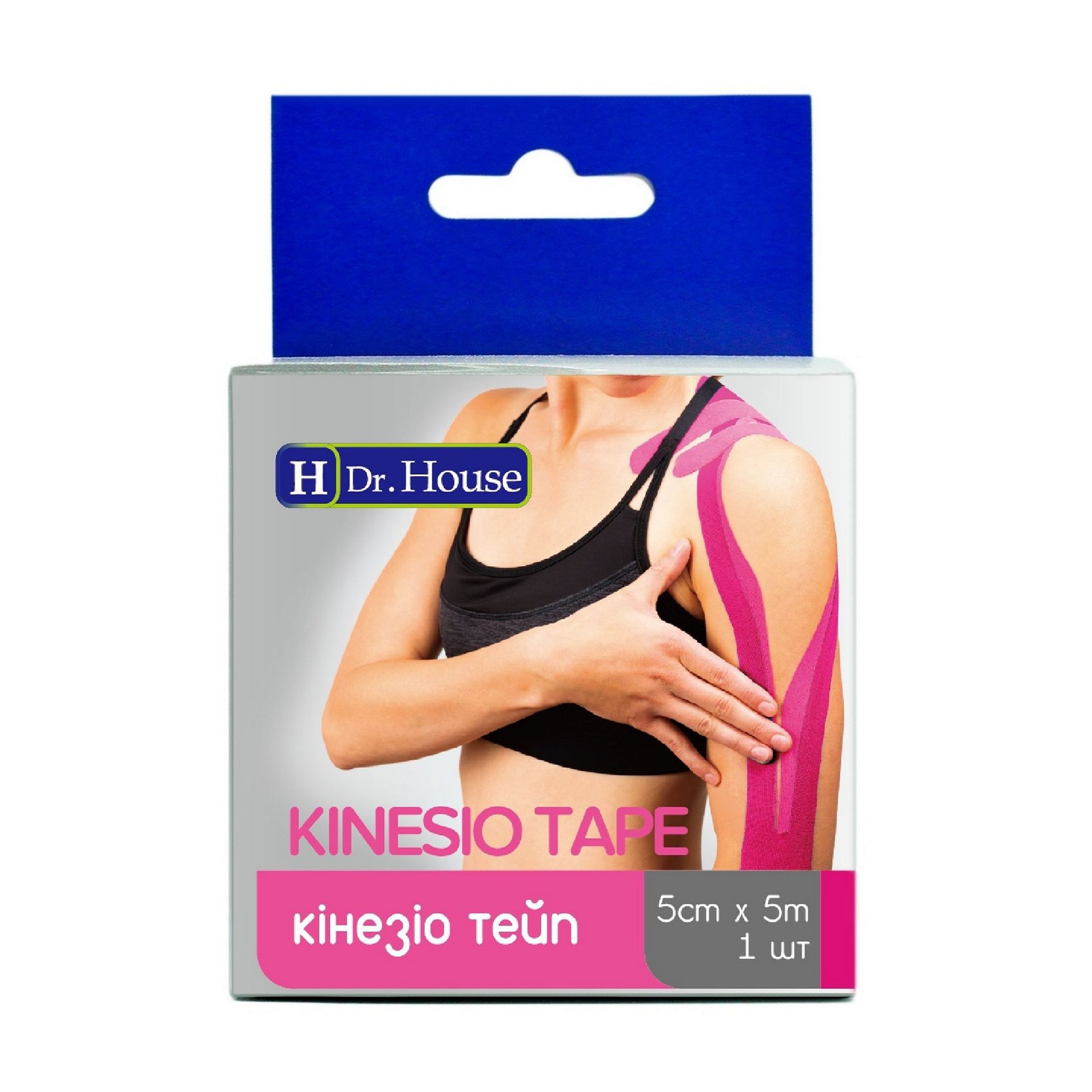 

Пластир медичний Dr. House Кінезіо тейп, рожевий, 5 см*5 м, 1 шт