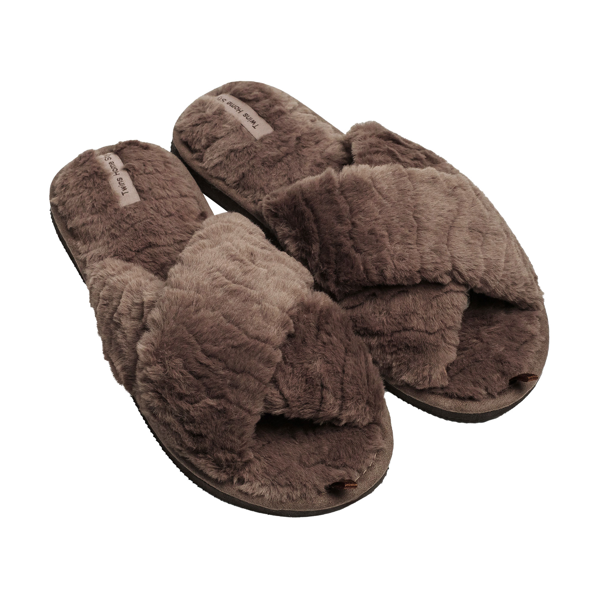 

Жіночі домашні капці Twins HS хутрянi, перехрест, Chocolate, розмір 40 (26 см)