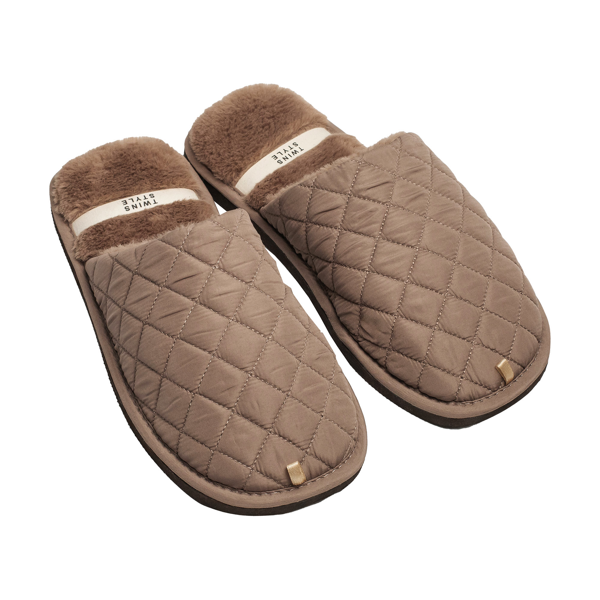 Чоловічі домашні капці Twins HS-LUX стьогані, коричневі, розмір 44-45 (29 см)