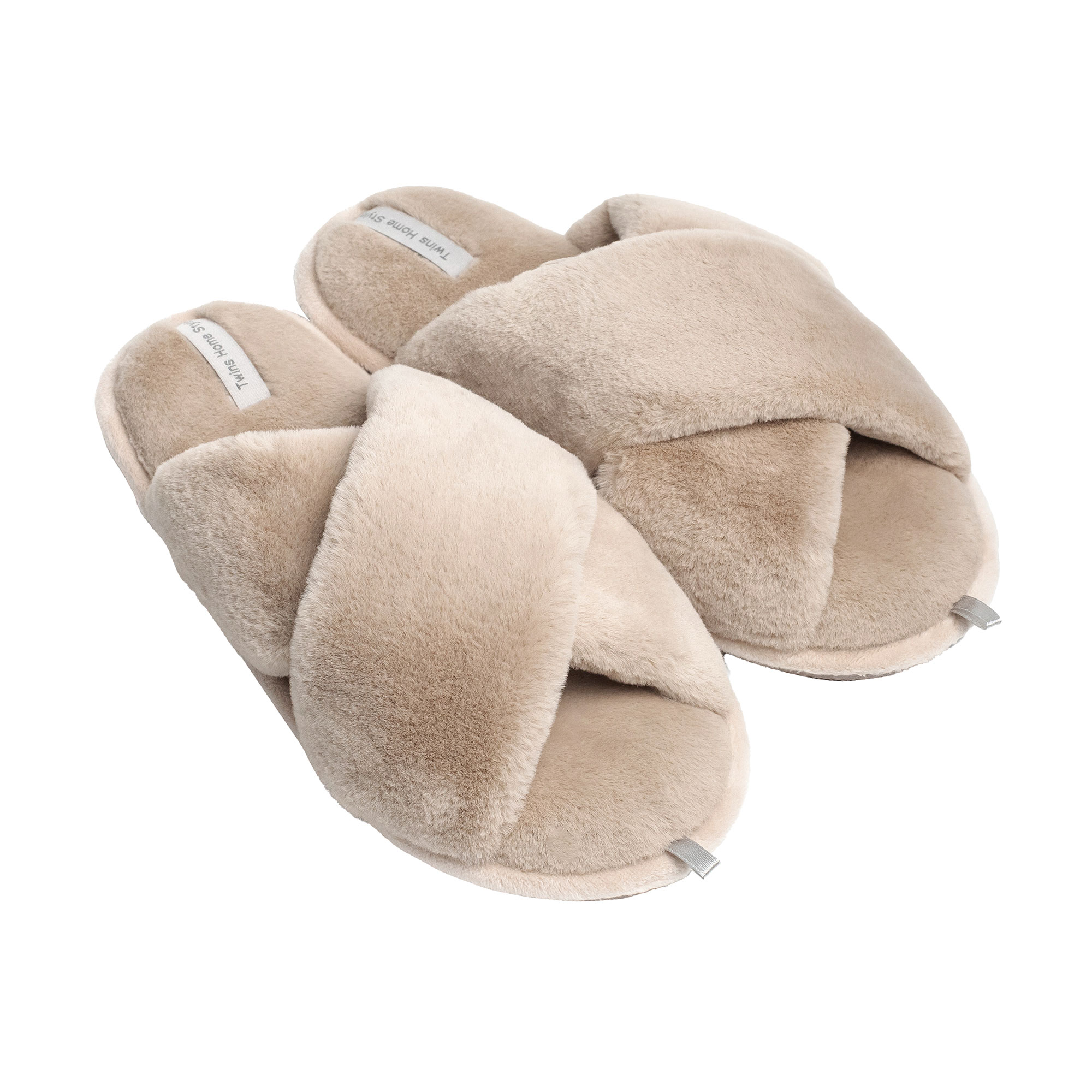 

Жіночі домашні капці Twins HS-LUX хутрянi, перехрест, Latte, розмір 38-39 (25 см)