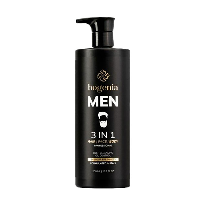 

Чоловічий шампунь 3 в 1 для волосся, обличчя та тіла Bogenia Men 3 in 1 Hair Face Body, 500 мл