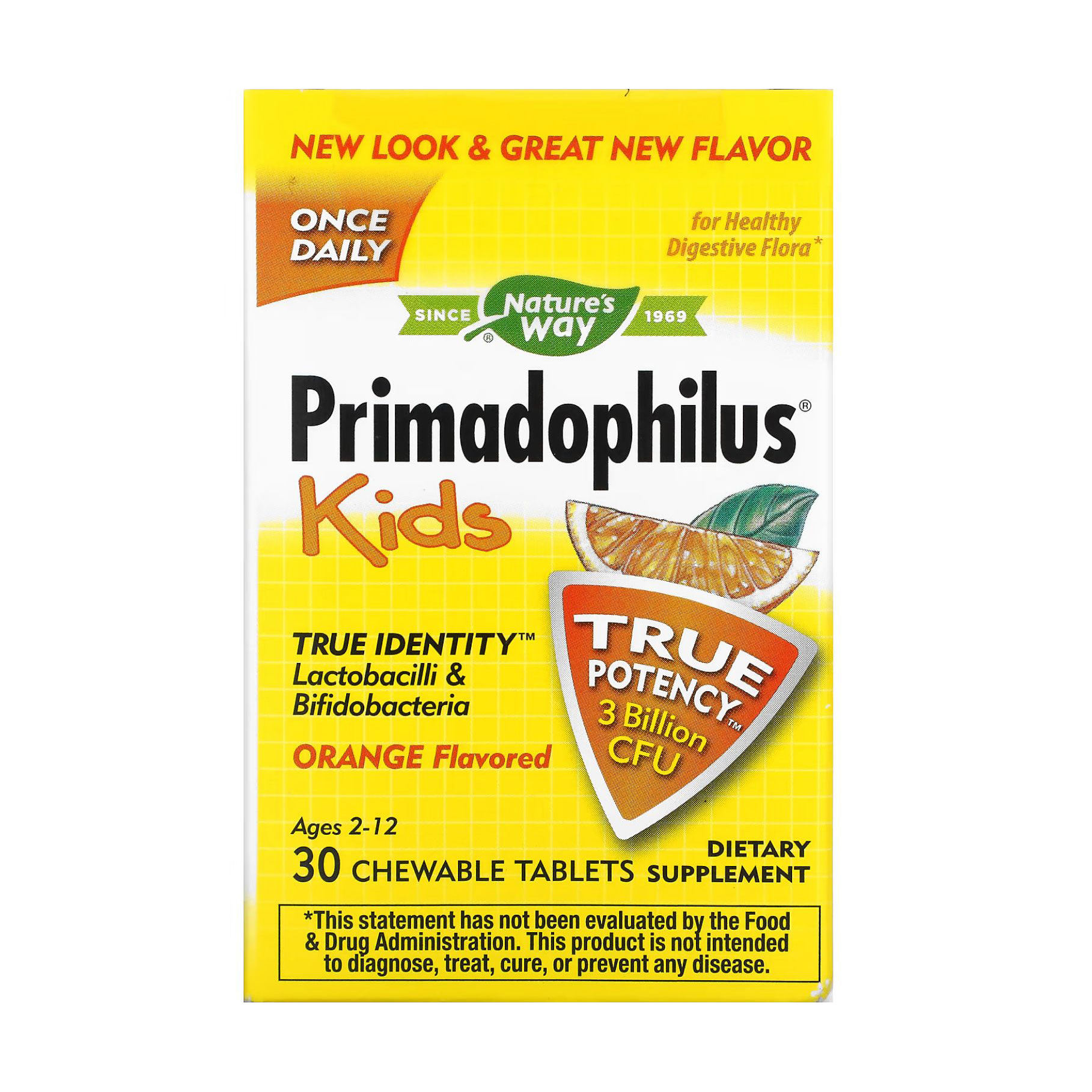 

Пробіотики для дітей Nature's Way Kids Primadophilus Orange, 30 жувальних таблеток