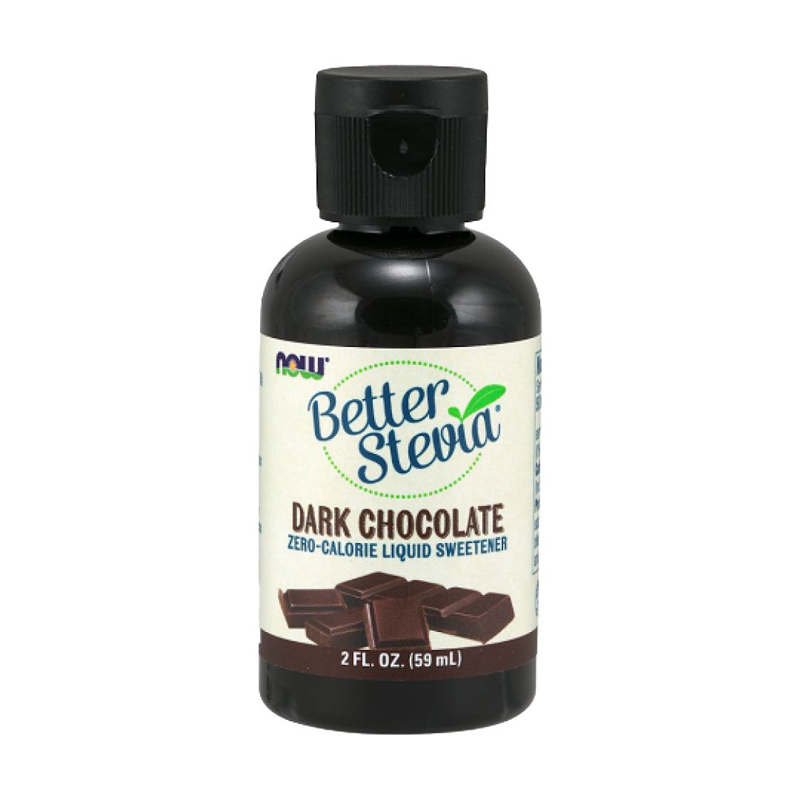 

Стевія NOW foods Better Stevia підсолоджувач з нульовою калорійністю, смак чорного шоколаду, в рідині, 59 мл